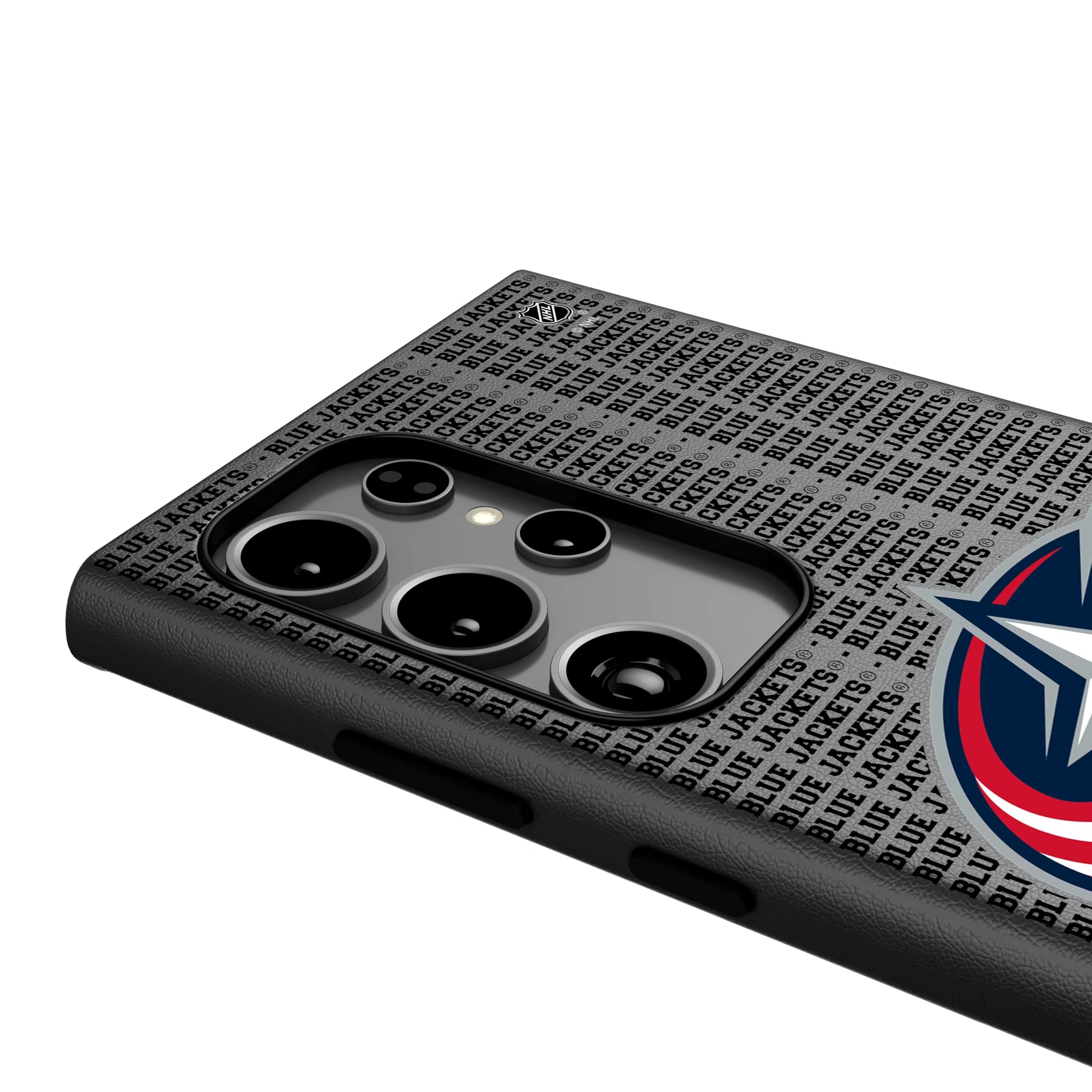Columbus Blue Jackets Text Backdrop Galaxy MagSafe Compatible Phone Case for Samsung Galaxy - Detail