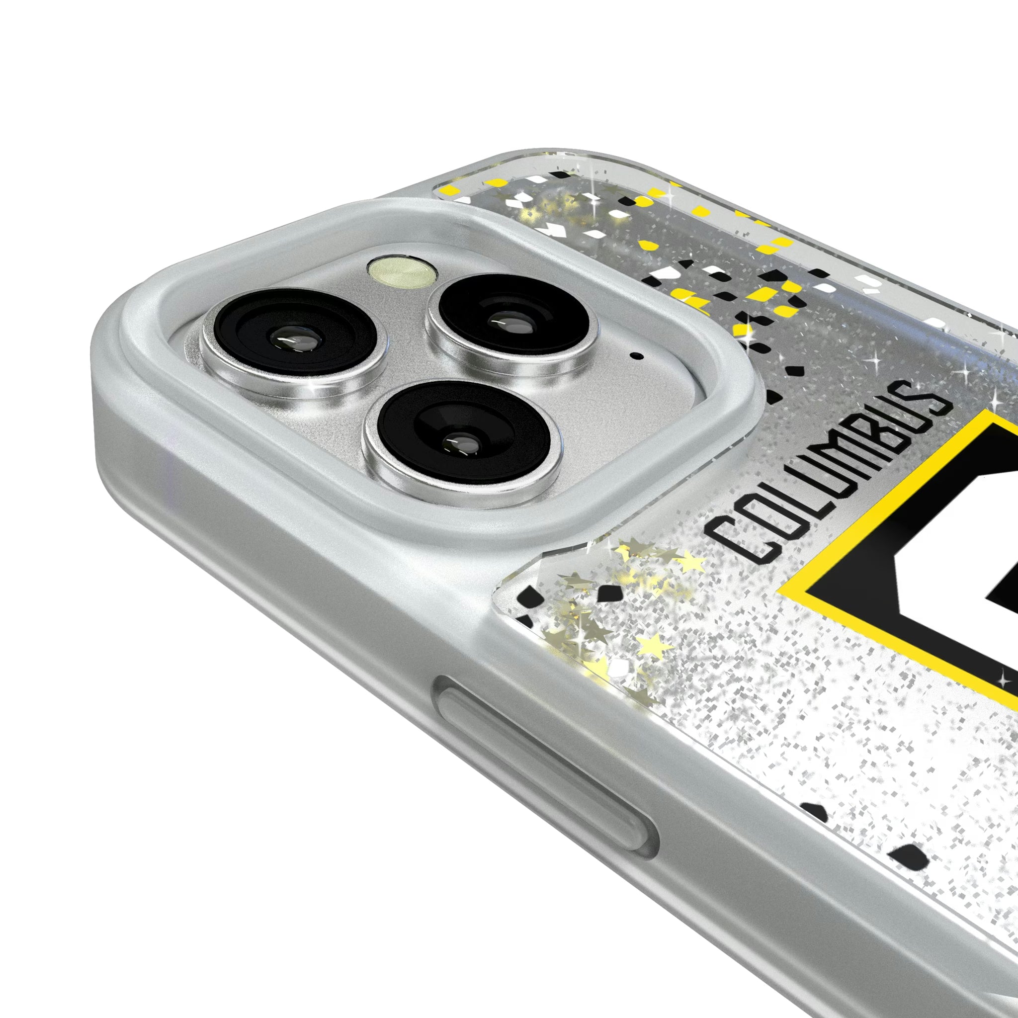 Columbus Crew Confetti iPhone Glitter Phone Case for Apple iPhone - Detail#Device_iPhone 16 Pro