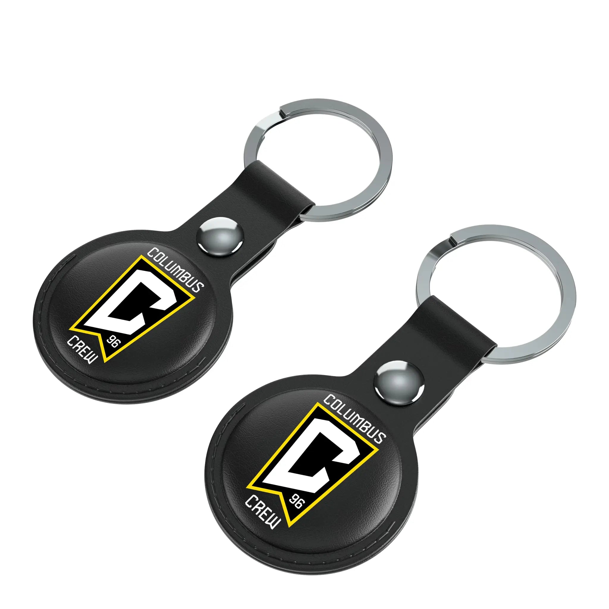 Columbus Crew Insignia AirTag Black Airtag Holder 2-Pack - Isometric View