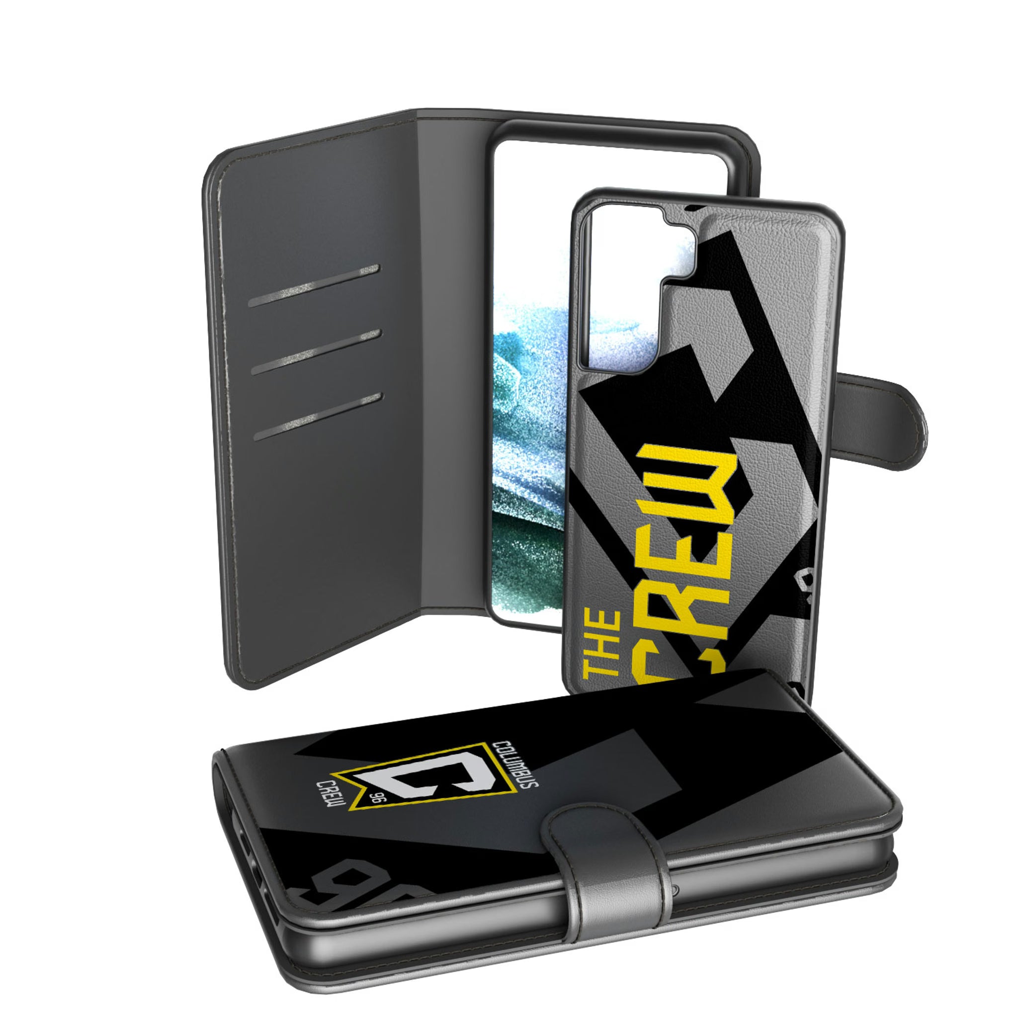 Columbus Crew Monocolor Tilt Galaxy Wallet Phone Case for Samsung Galaxy