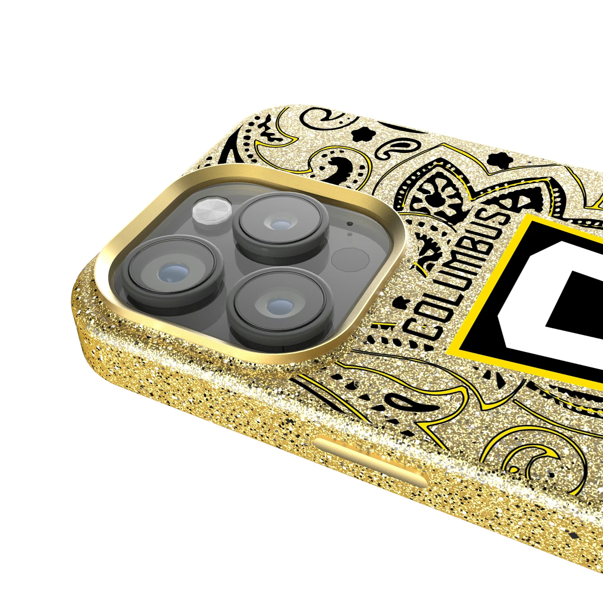 Columbus Crew Paisley iPhone Bling Phone Case for Apple iPhone - Detail