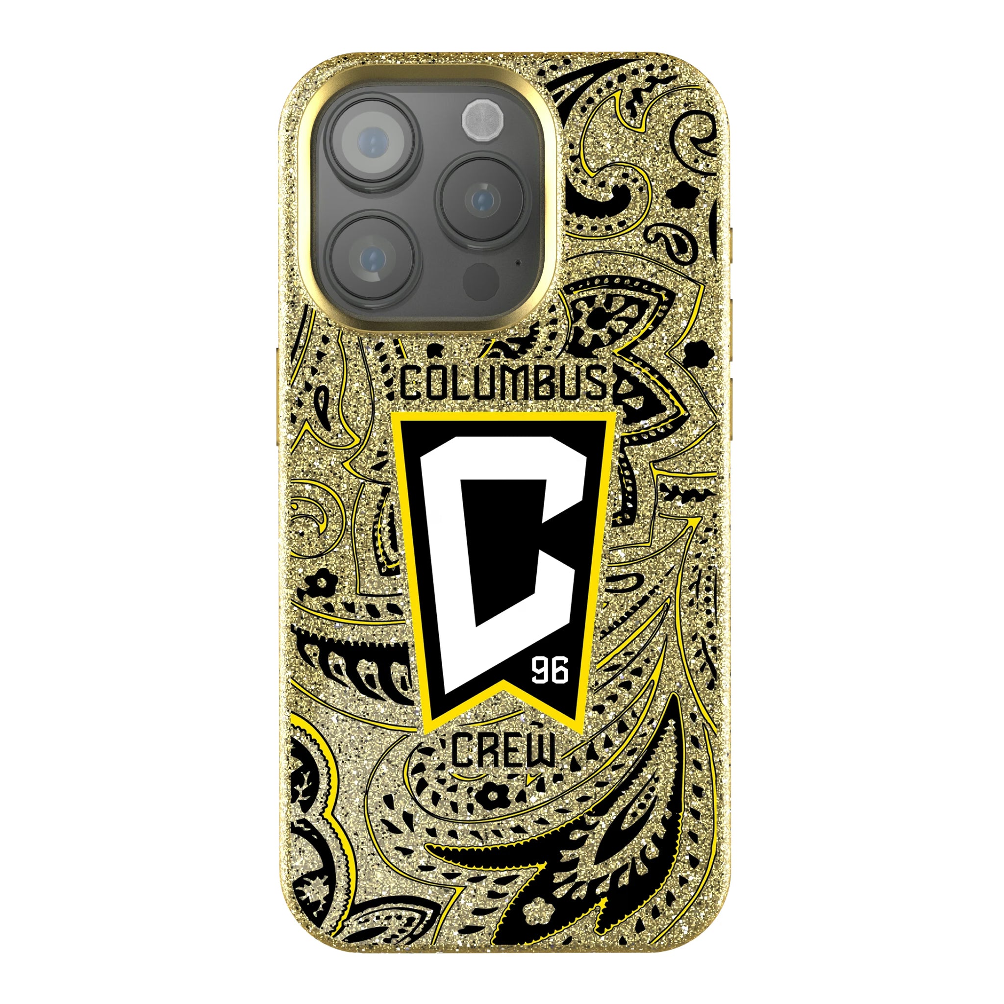 Columbus Crew Paisley iPhone Bling Phone Case for Apple iPhone