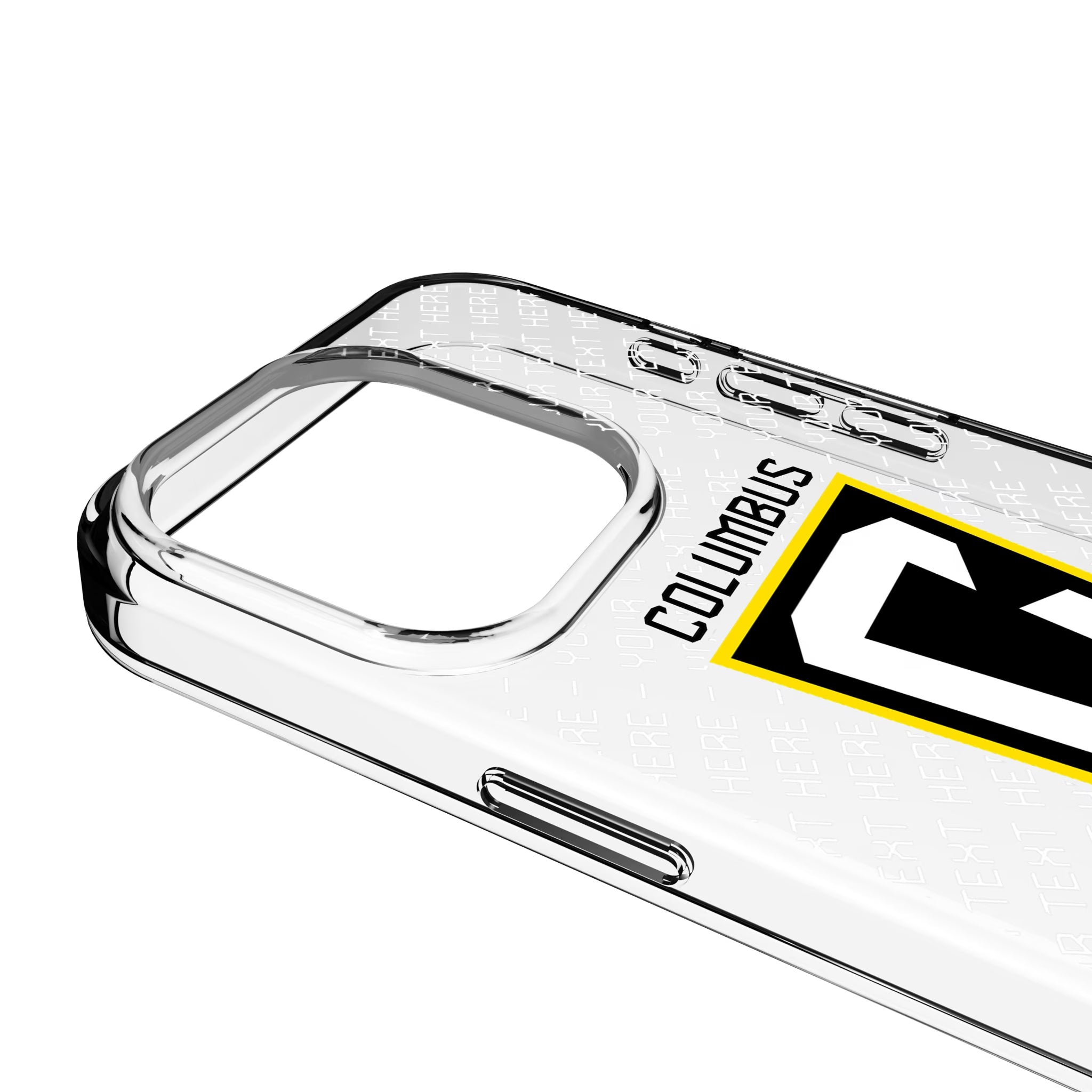 Columbus Crew Personalized EndZone Plus iPhone Clear Phone Case for Apple iPhone - Detail