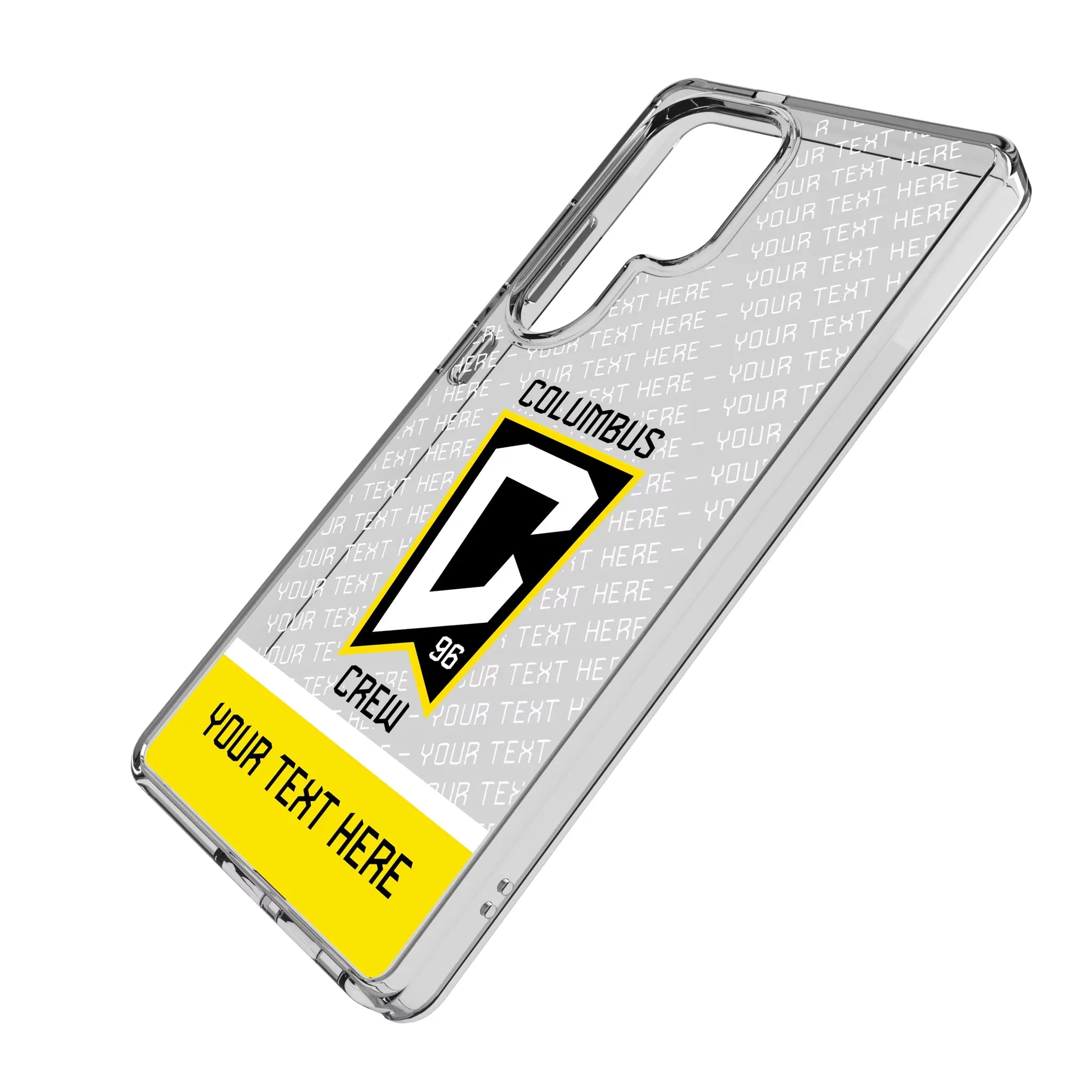 Columbus Crew Personalized EndZone Plus Galaxy Clear Phone Case for Samsung Galaxy - Isometric View