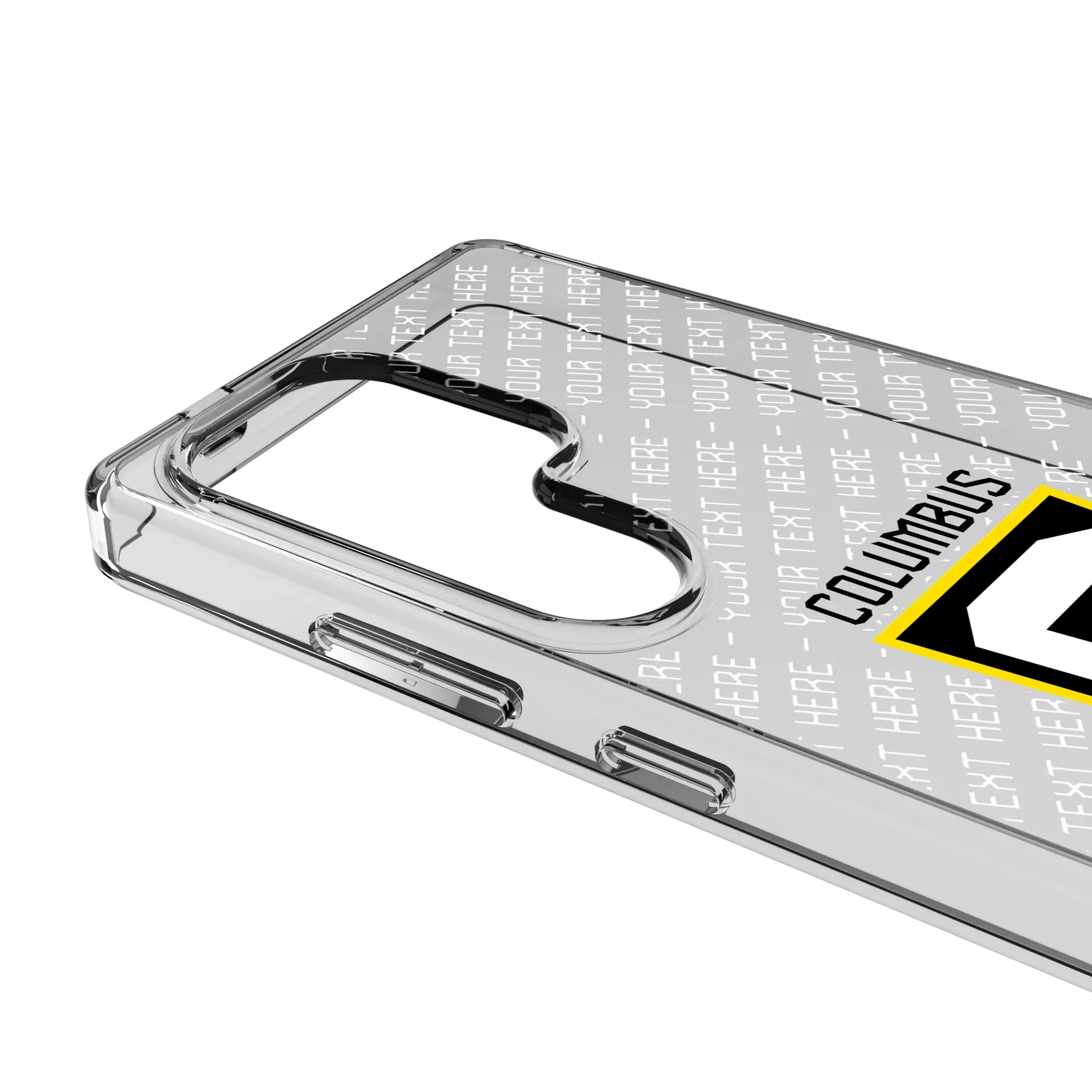Columbus Crew Personalized EndZone Plus Galaxy Clear Phone Case for Samsung Galaxy - Detail
