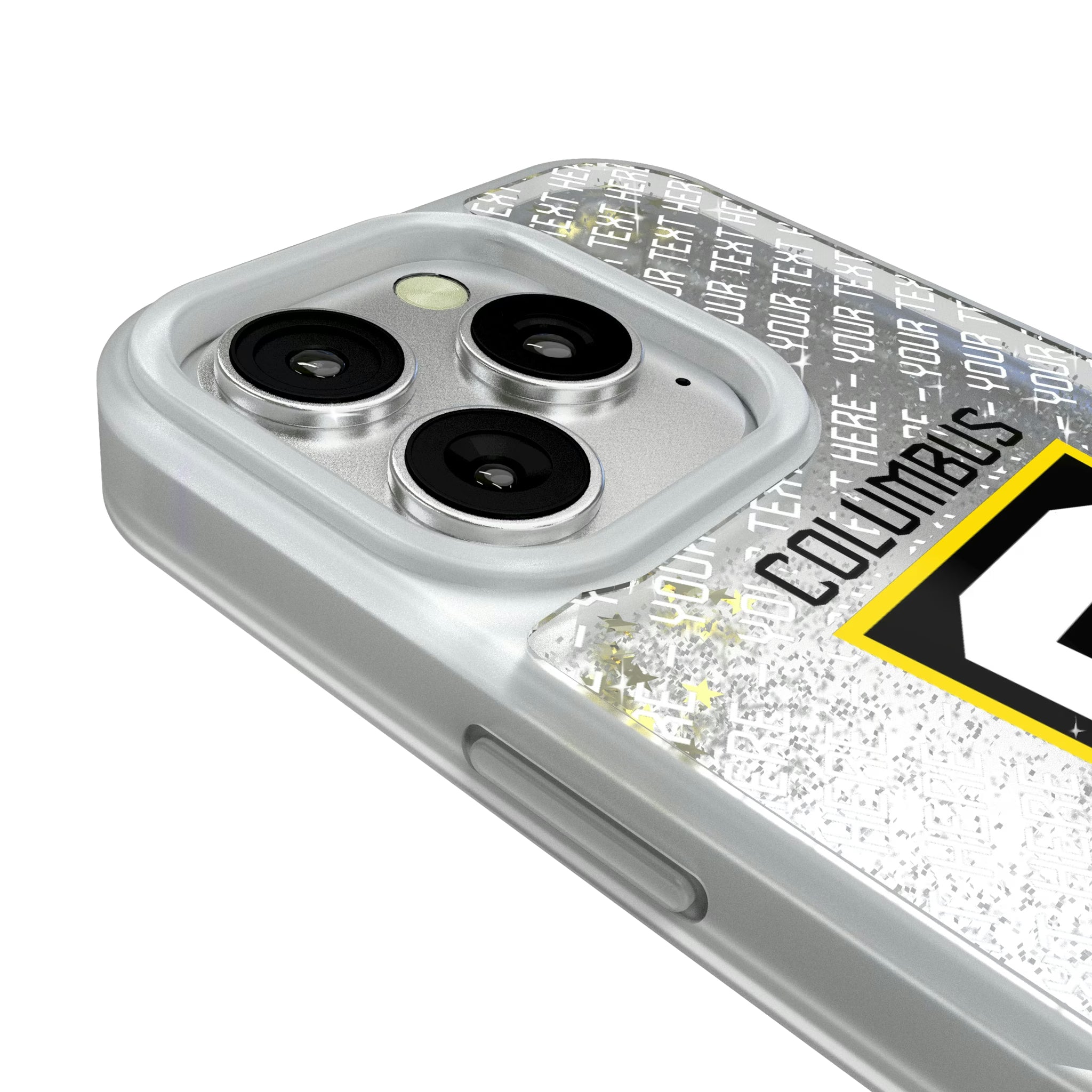 Columbus Crew Personalized EndZone Plus iPhone Glitter Phone Case for Apple iPhone - Detail#Device_iPhone 16 Pro