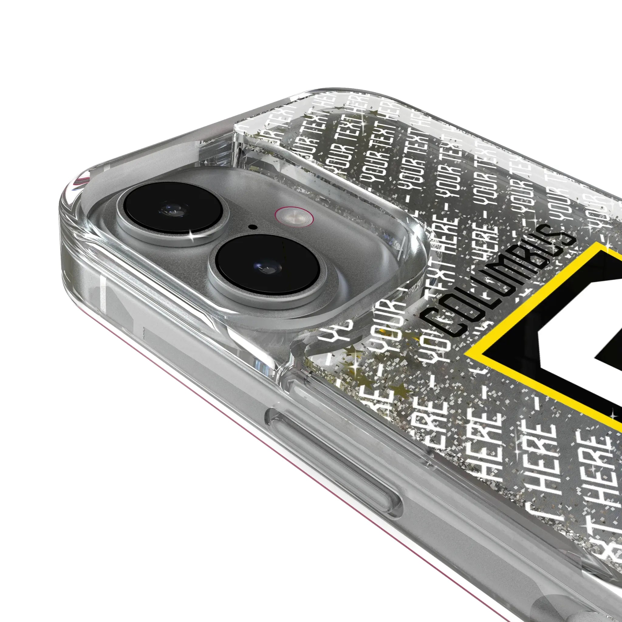 Columbus Crew Personalized EndZone Plus iPhone Glitter Phone Case for Apple iPhone - Detail