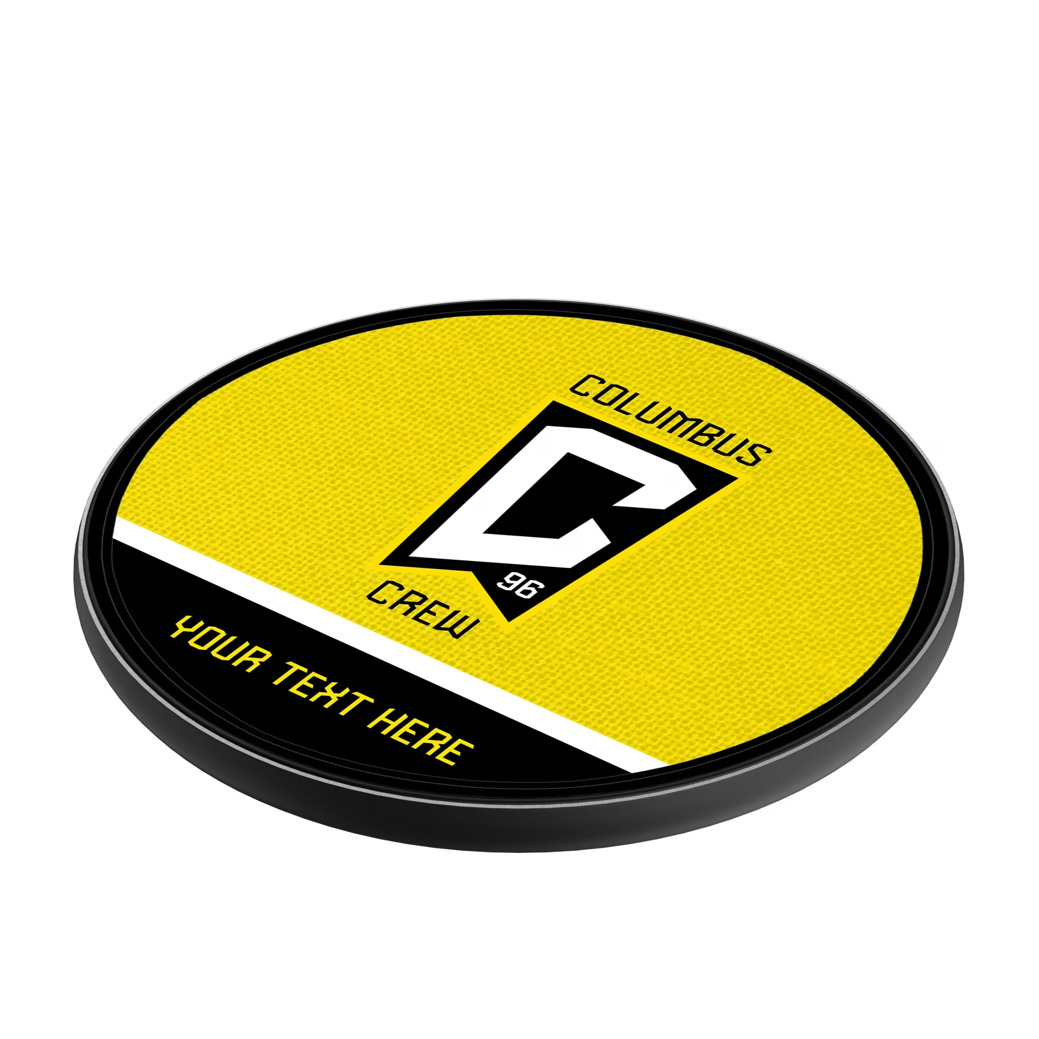 Columbus Crew Personalized Endzone Solid 15-Watt Wireless Charger - Isometric View