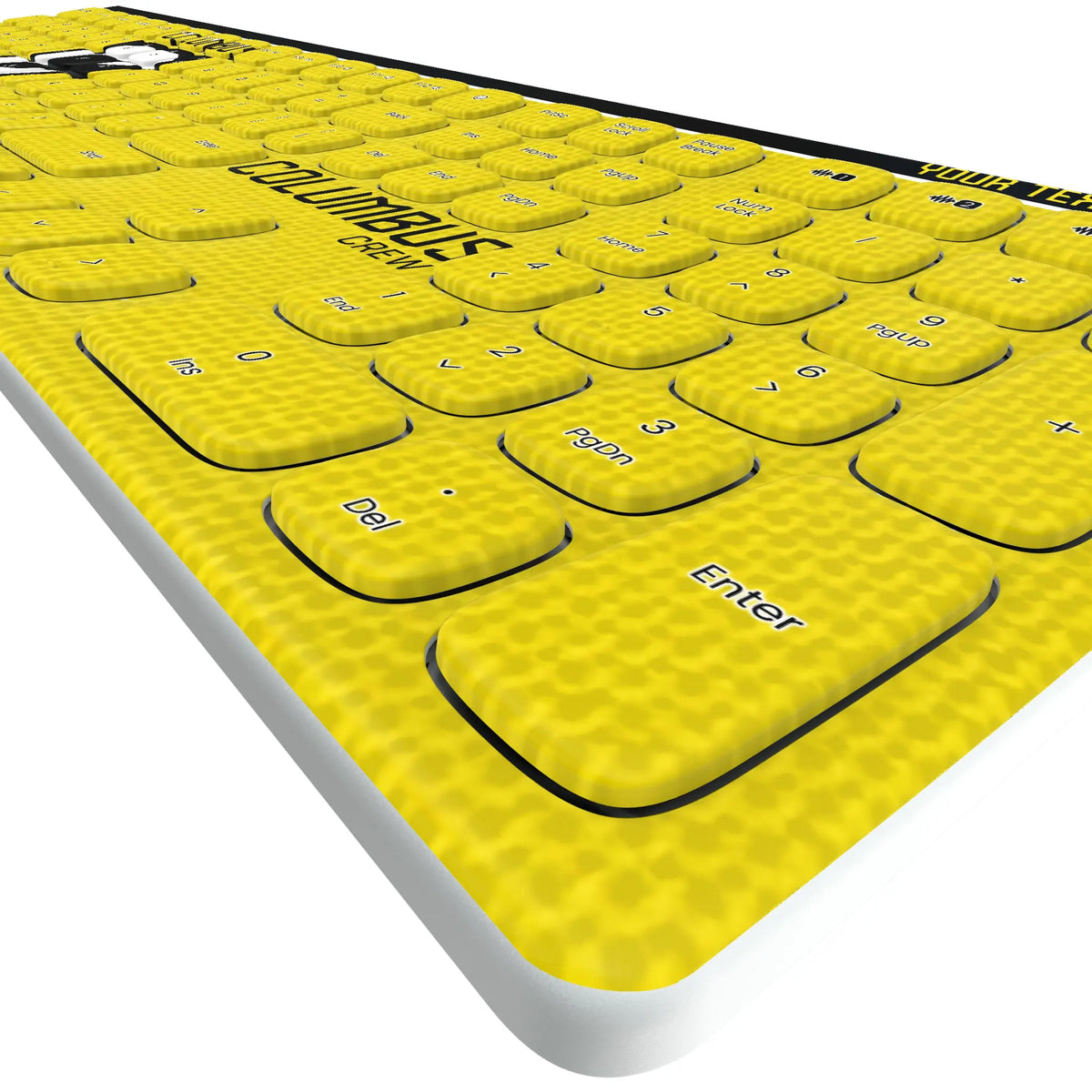 Columbus Crew Personalized Endzone Solid KKB605 Curved Wireless Keyboard - Detail