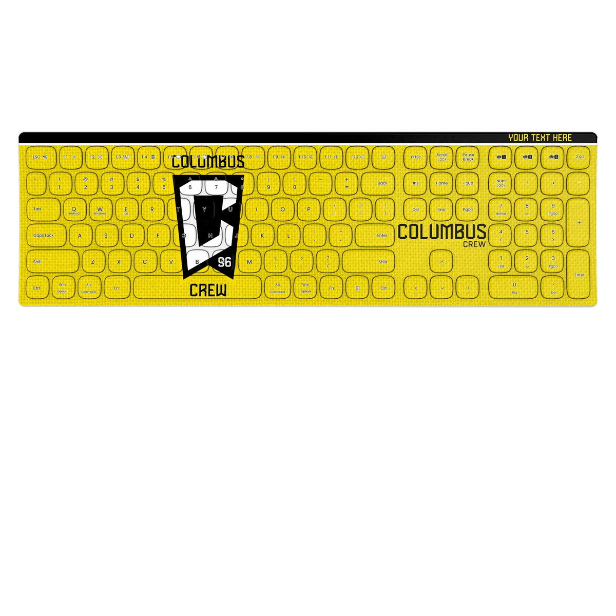 Columbus Crew Personalized Endzone Solid KKB605 Curved Wireless Keyboard