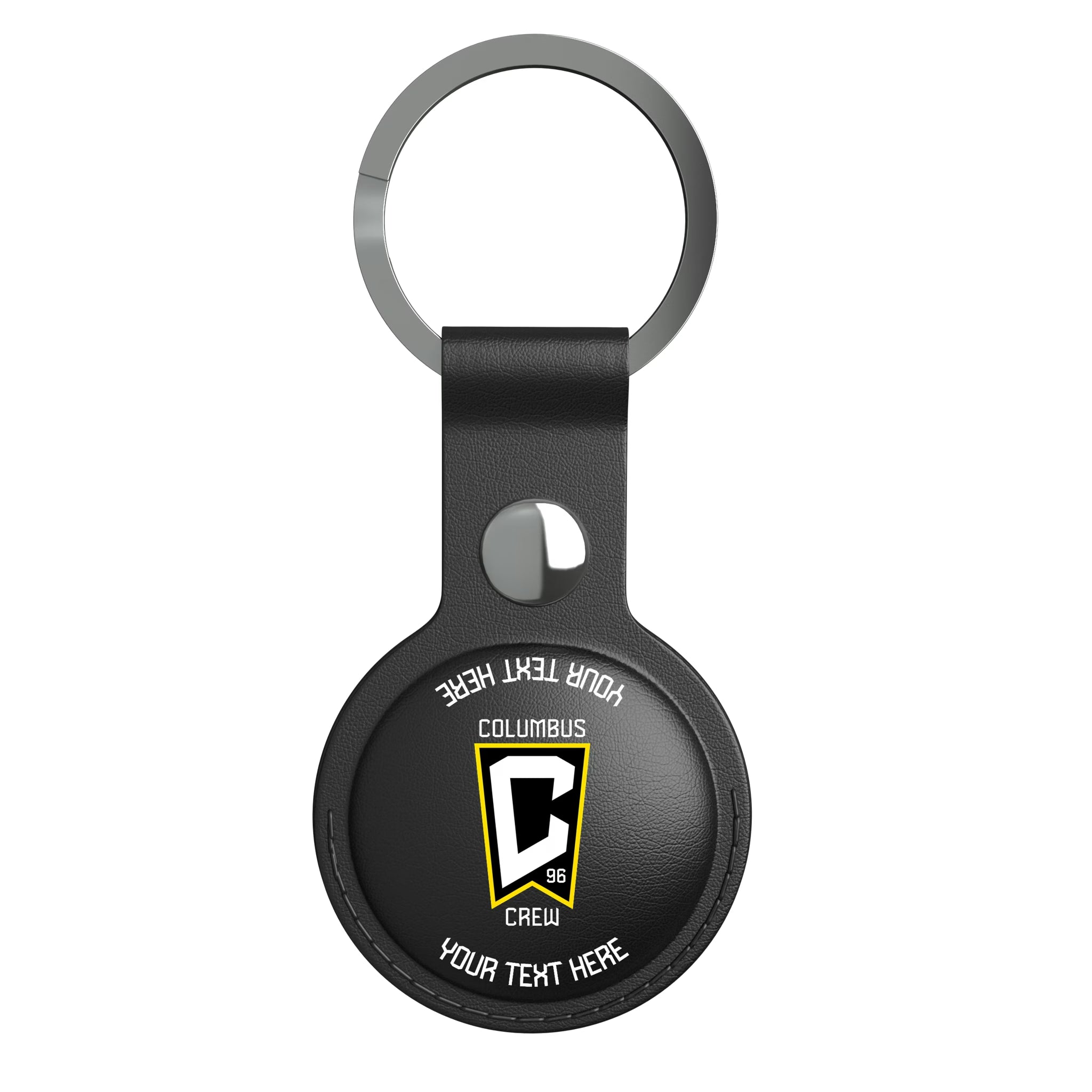 Columbus Crew Personalized Insignia AirTag Black Airtag Holder