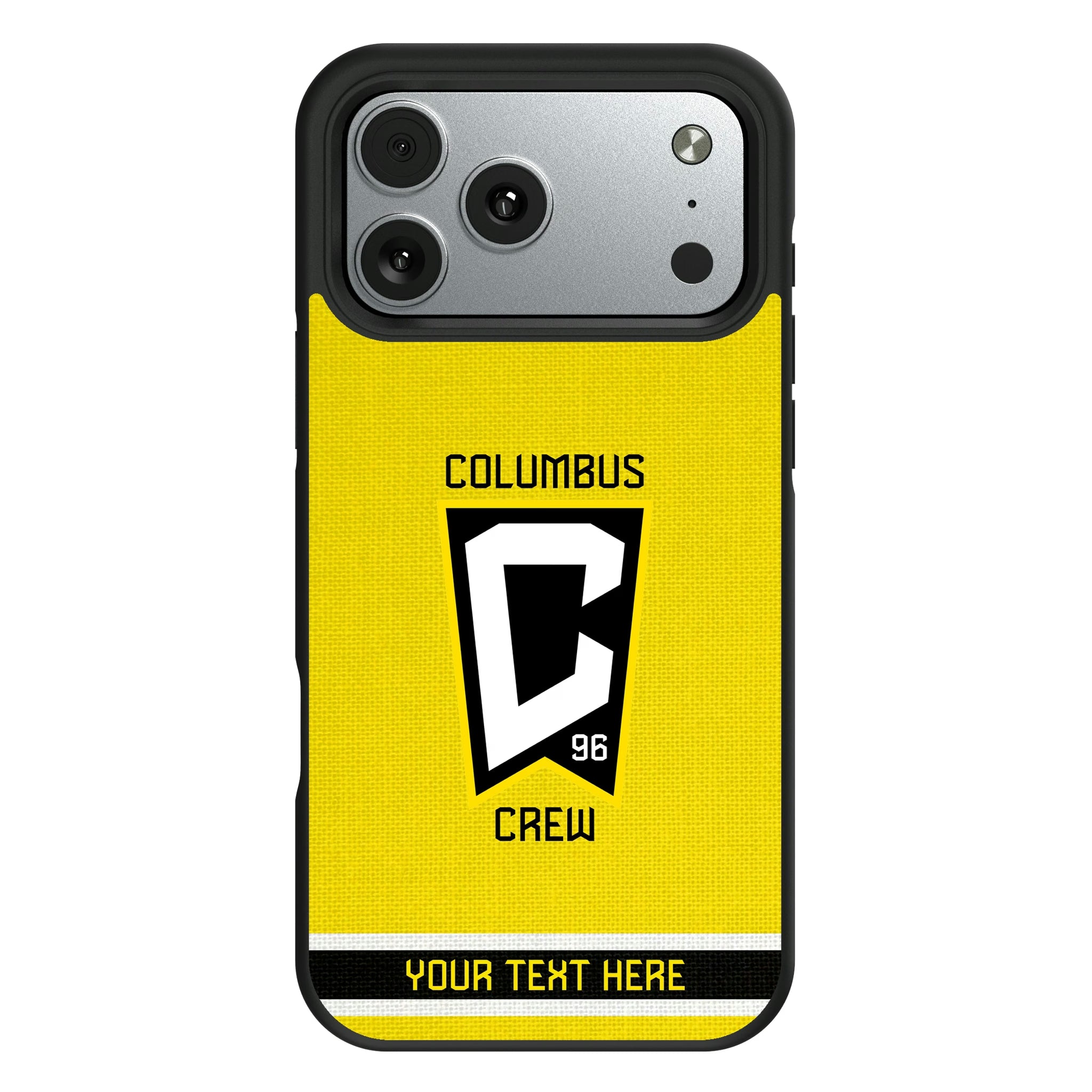 Columbus Crew Personalized Stripe iPhone Bump Phone Case for Apple iPhone#Device_iPhone 17 Pro Max