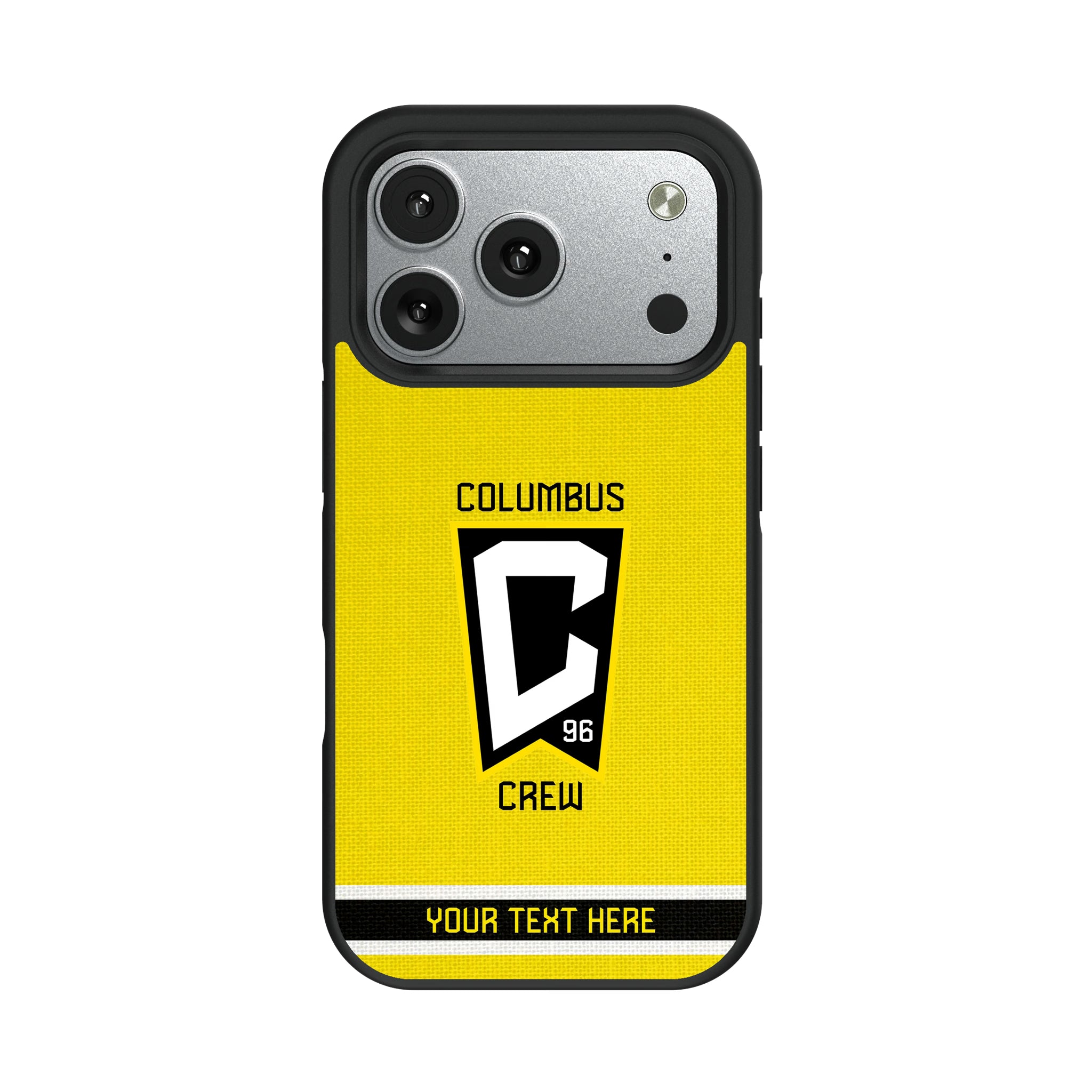 Columbus Crew Personalized Stripe iPhone Bump Phone Case for Apple iPhone#Device_iPhone 17 Pro