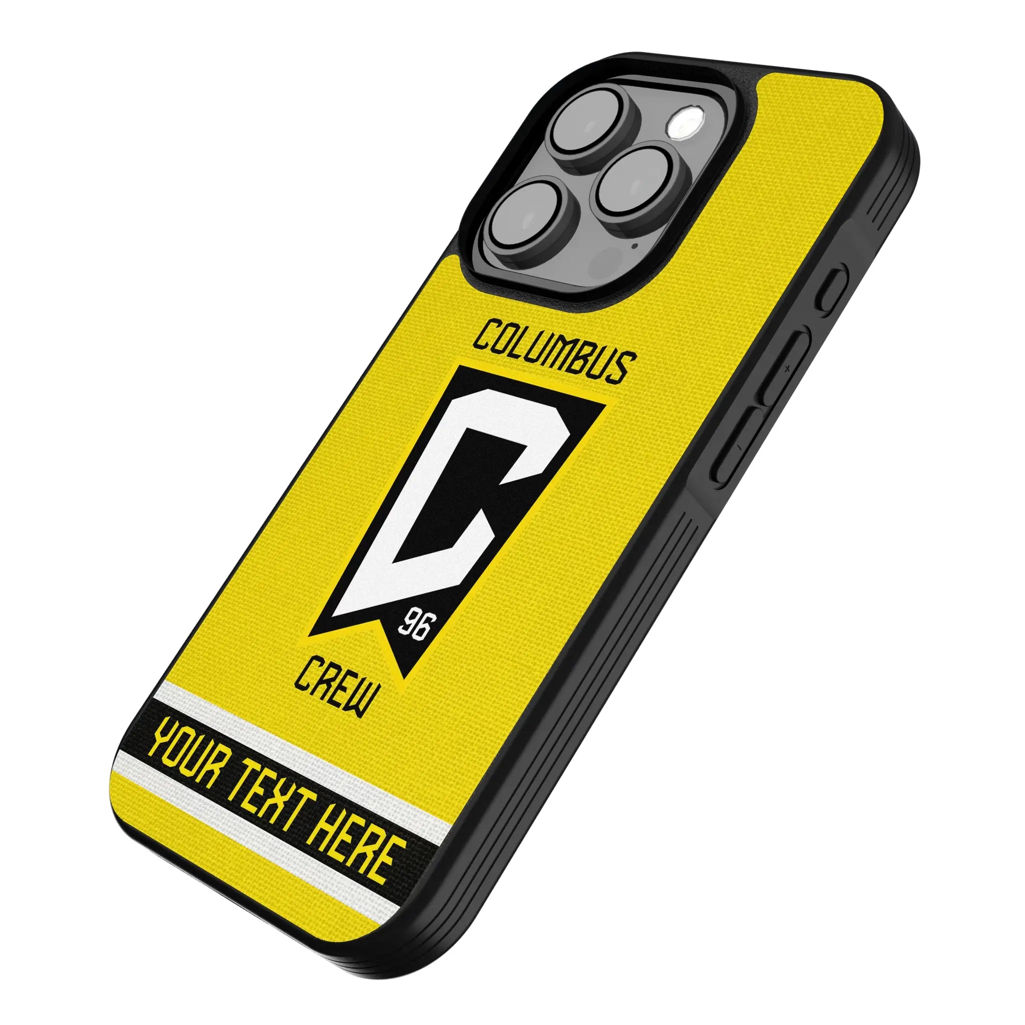 Columbus Crew Personalized Stripe iPhone Bump Phone Case for Apple iPhone - Isometric View