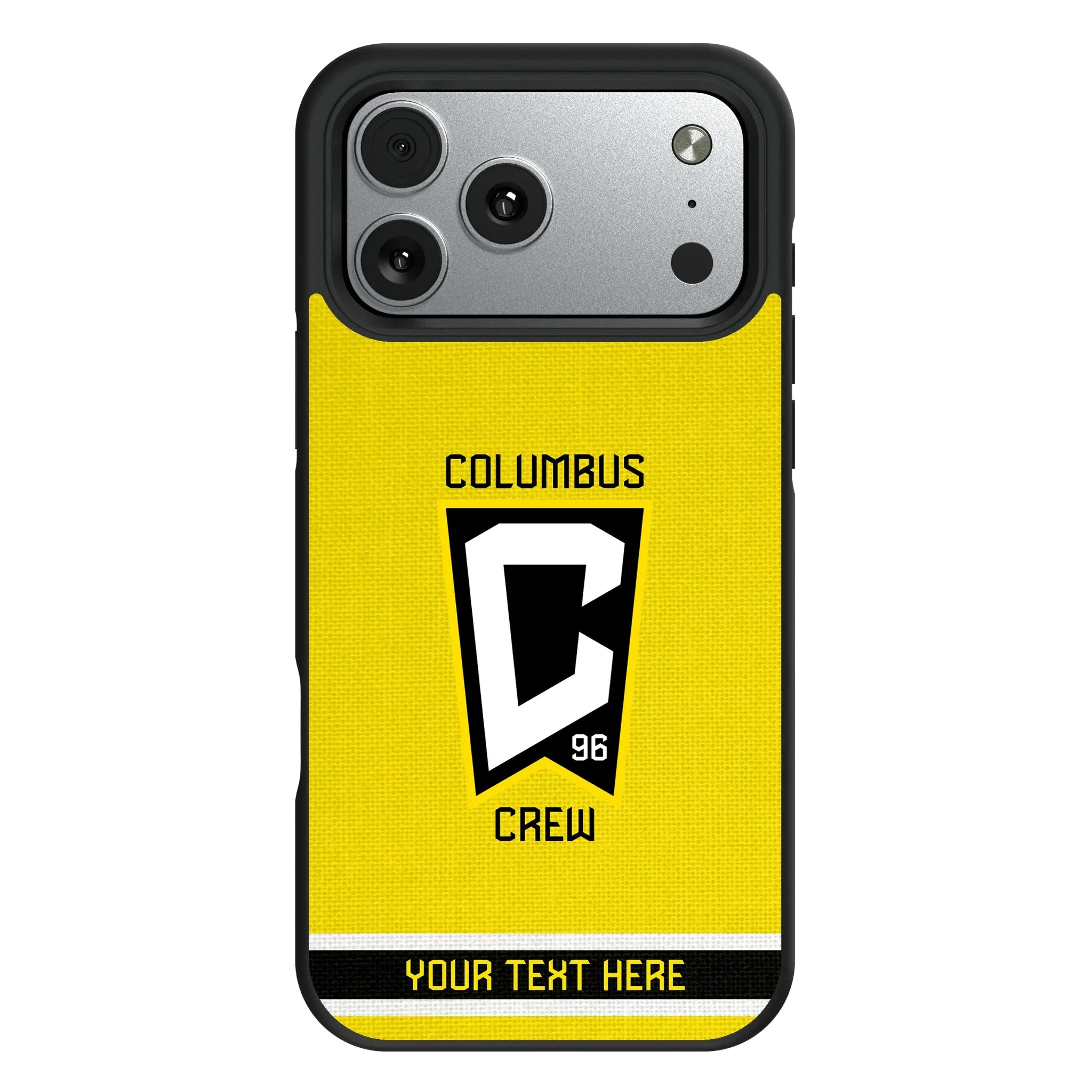 Columbus Crew Personalized Stripe iPhone Bump Phone Case for Apple iPhone#Device_iPhone 17 Pro Max