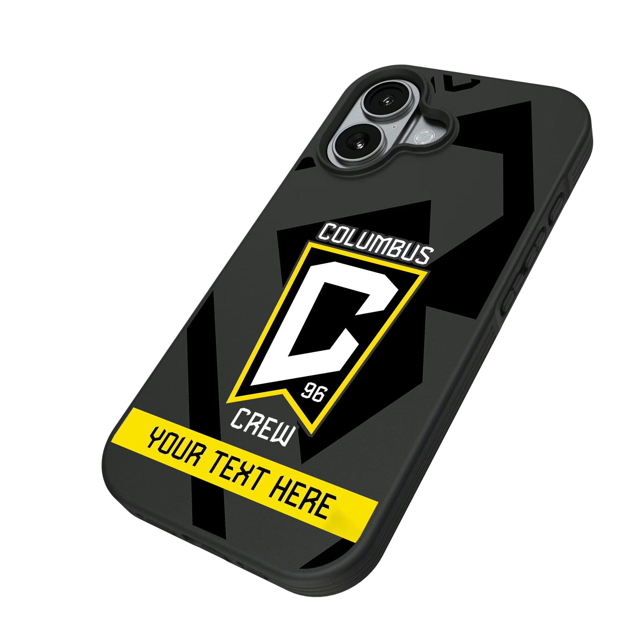 Columbus Crew Personalized Tilt iPhone Bump Phone Case for Apple iPhone - Isometric View#Device_iPhone 17