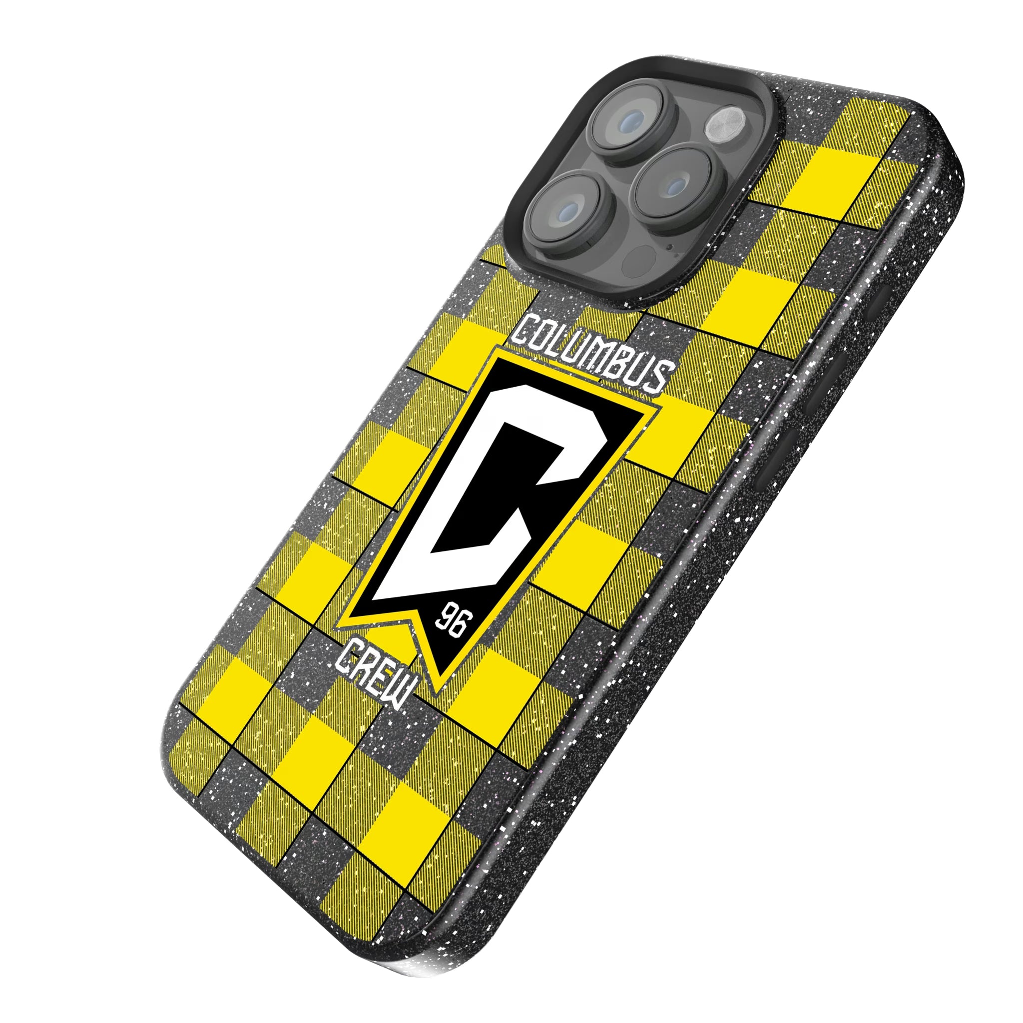 Columbus Crew Plaid iPhone Bling Phone Case for Apple iPhone - Isometric View