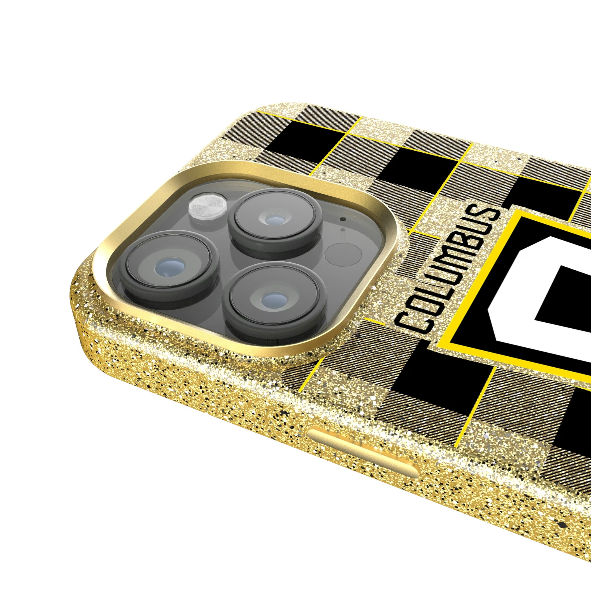 Columbus Crew Plaid iPhone Bling Phone Case for Apple iPhone - Detail