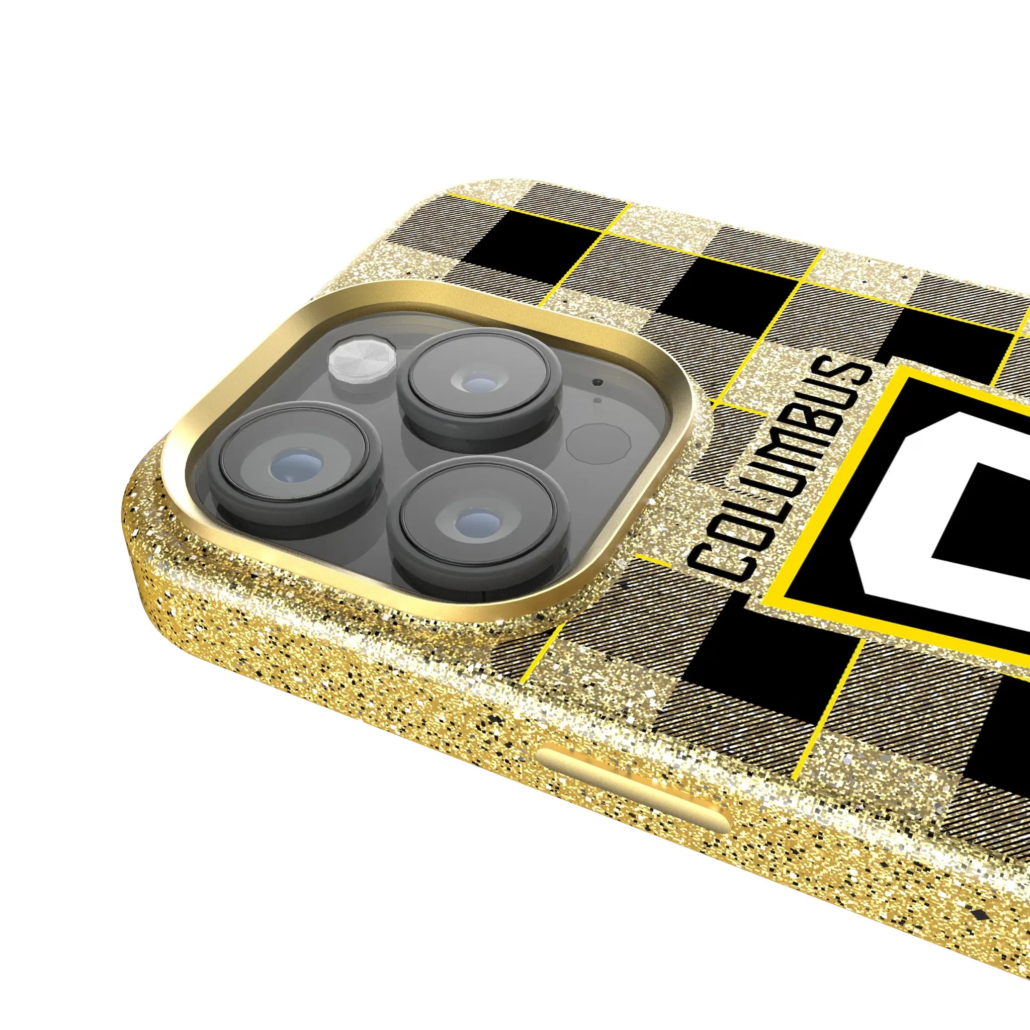 Columbus Crew Plaid iPhone Bling Phone Case for Apple iPhone - Detail