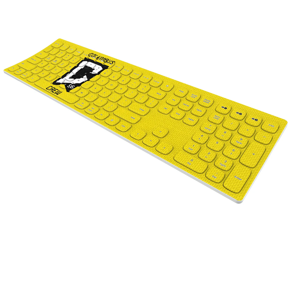 Columbus Crew Solid KKB605 Curved Wireless Keyboard - Isometric View