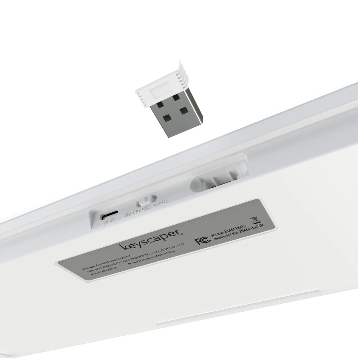 Columbus Crew Solid KKB605 Curved Wireless Keyboard