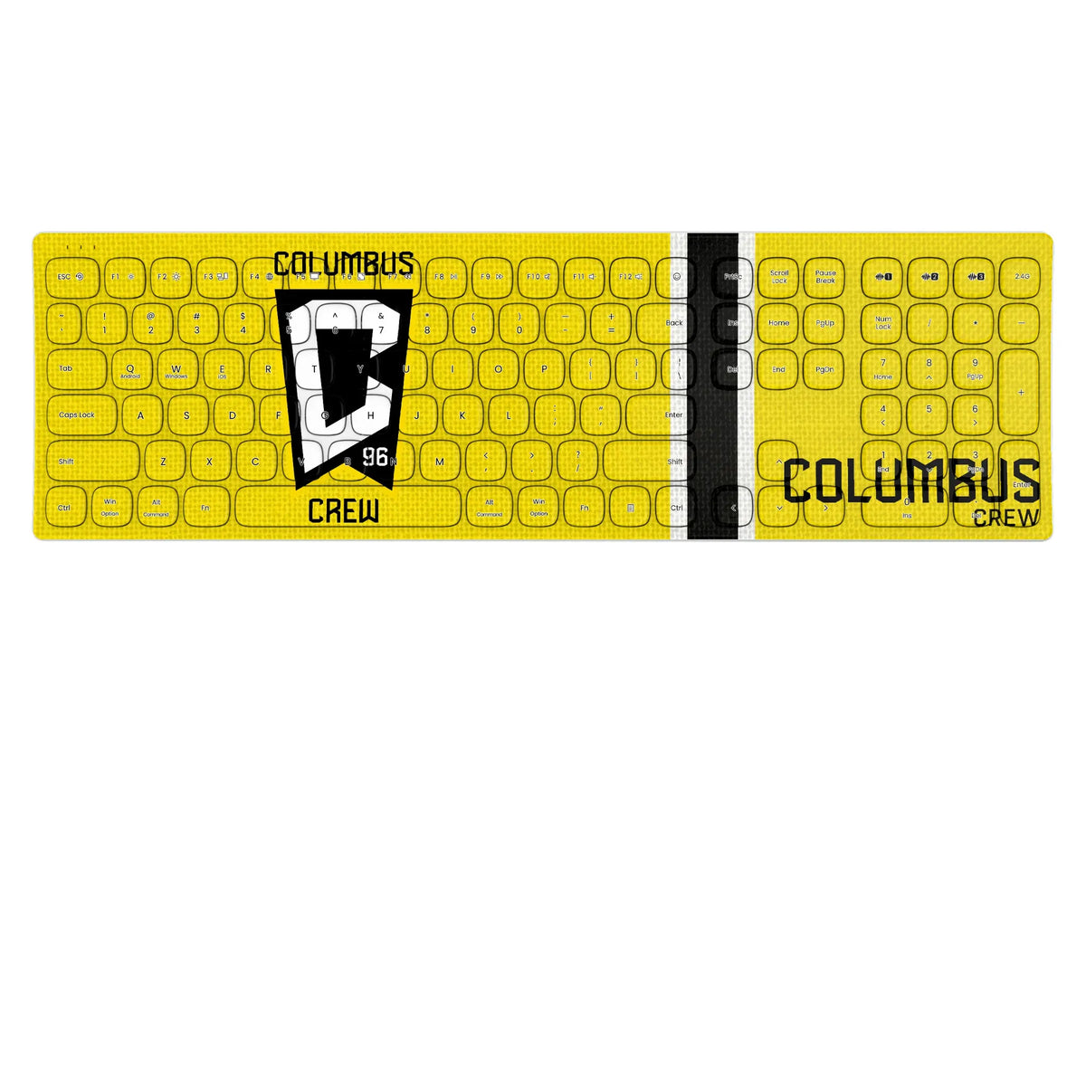 Columbus Crew Stripe KKB605 Curved Wireless Keyboard