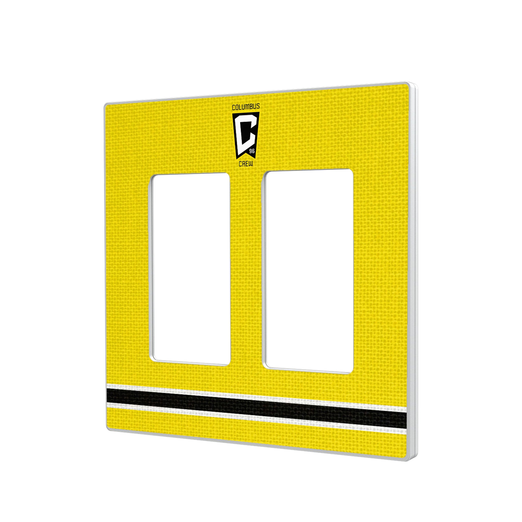 Columbus Crew Stripe Hidden-Screw Light Switch Plate#Style_Double Rocker