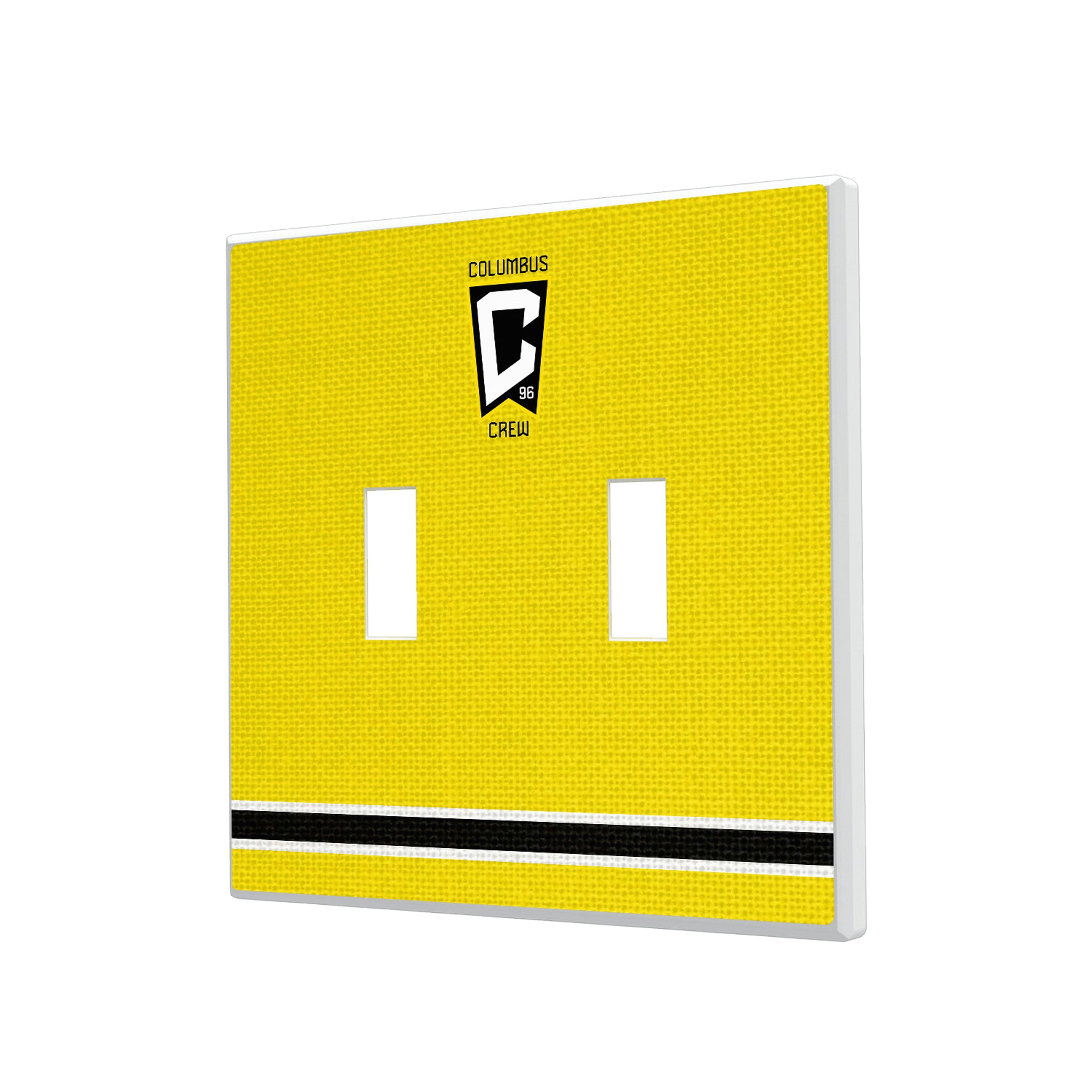 Columbus Crew Stripe Hidden-Screw Light Switch Plate#Style_Double Toggle