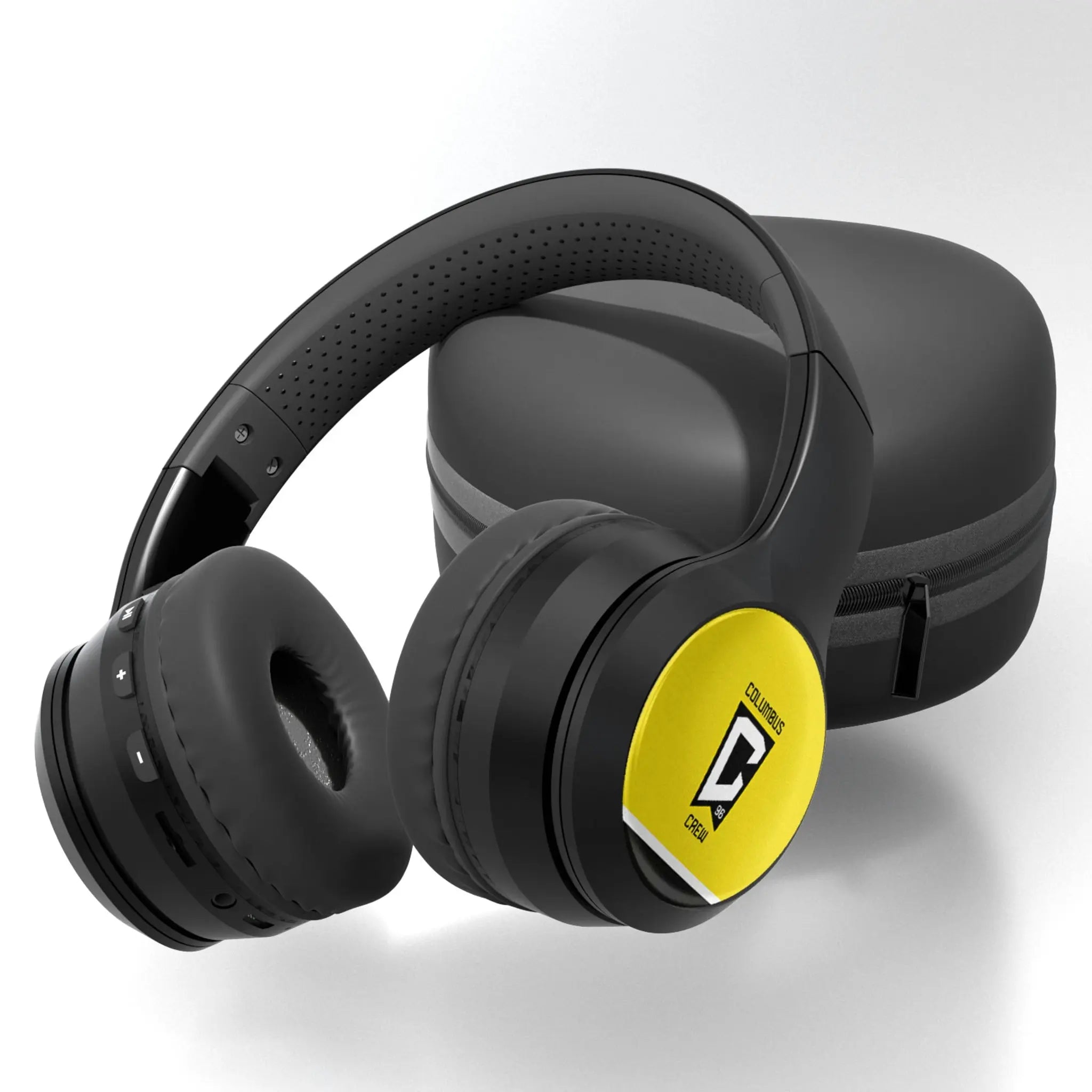 Columbus Crew Stripe Wireless Over-Ear BT Headphones With Case