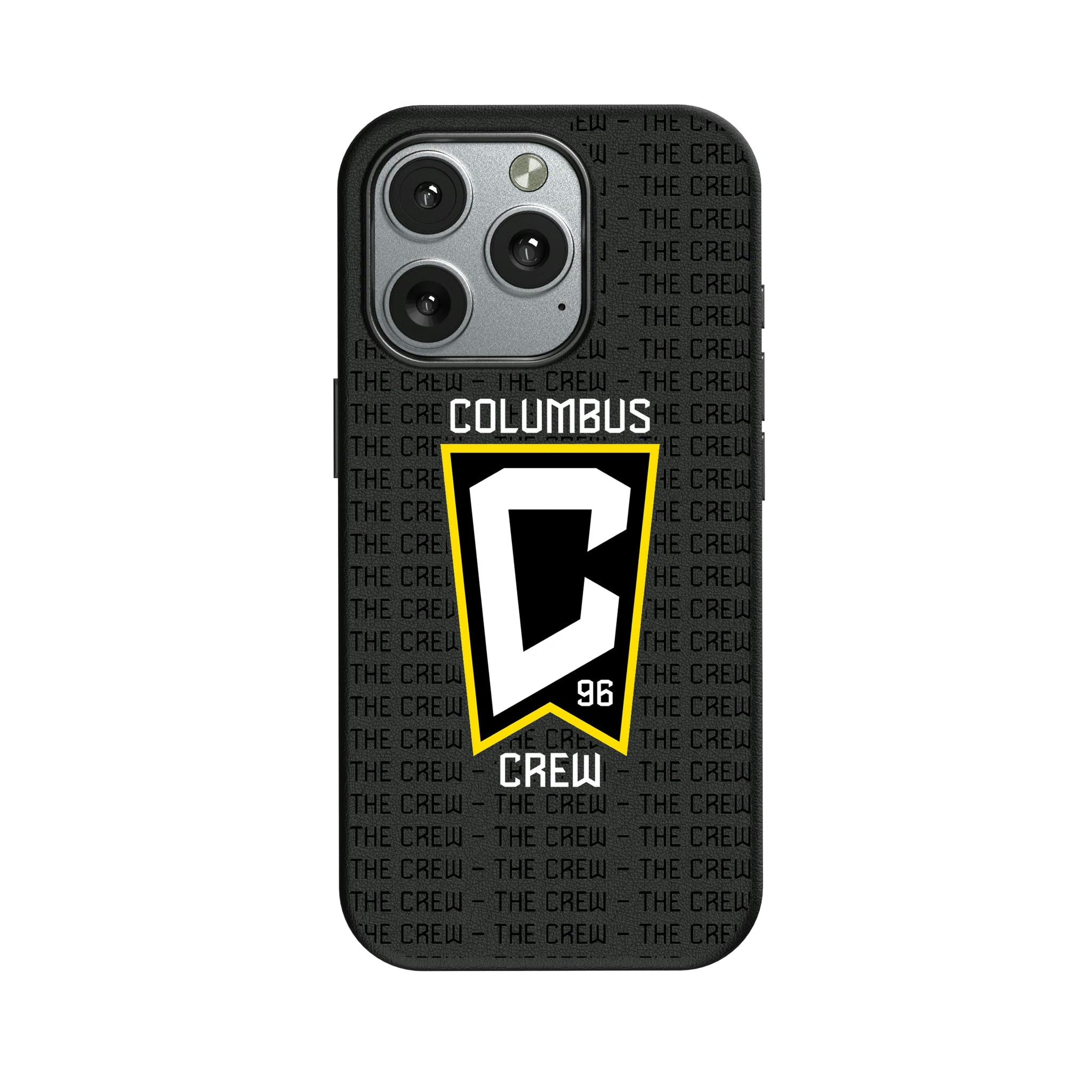 Columbus Crew Text Backdrop iPhone MagSafe Compatible Phone Case for Apple iPhone