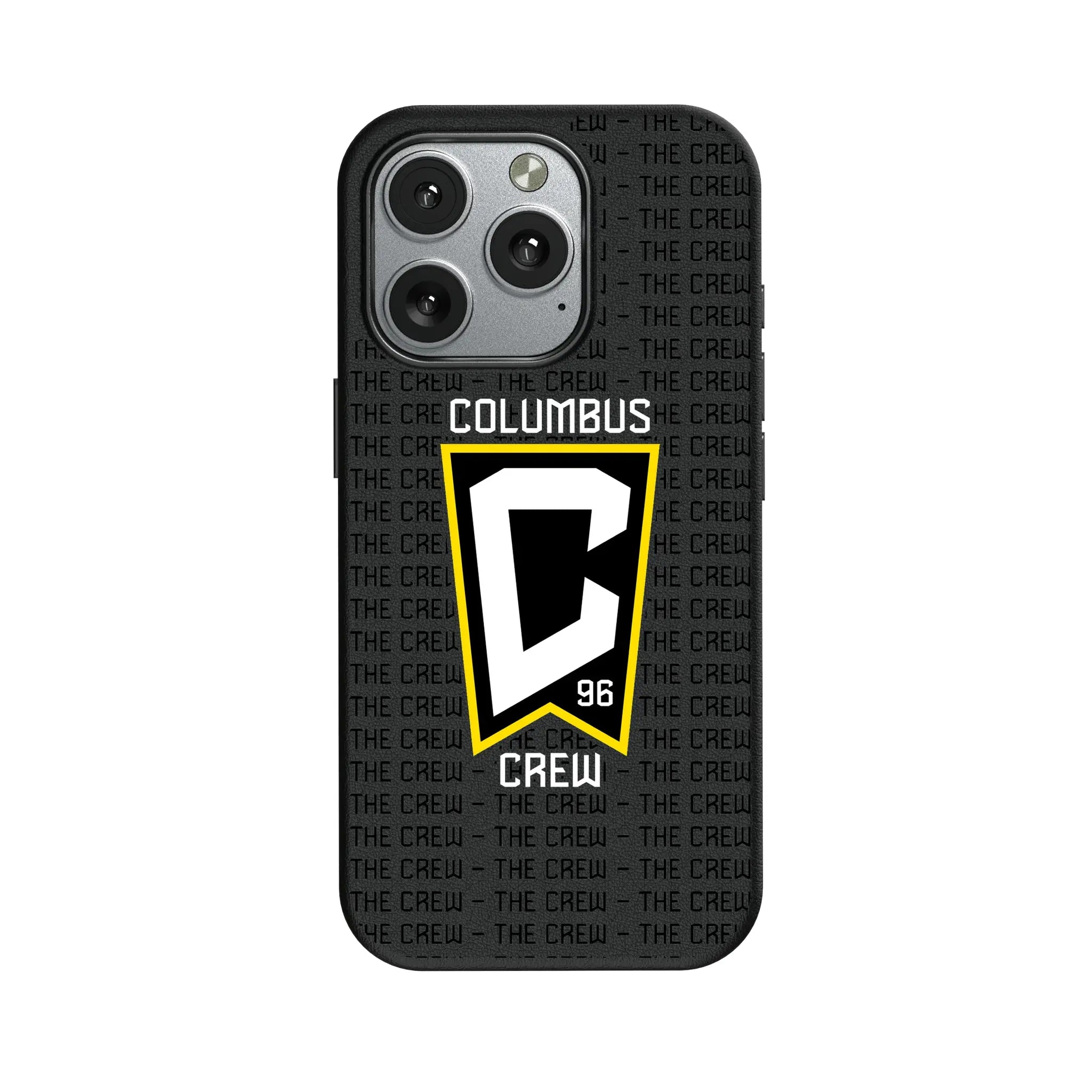 Columbus Crew Text Backdrop iPhone MagSafe Compatible Phone Case for Apple iPhone