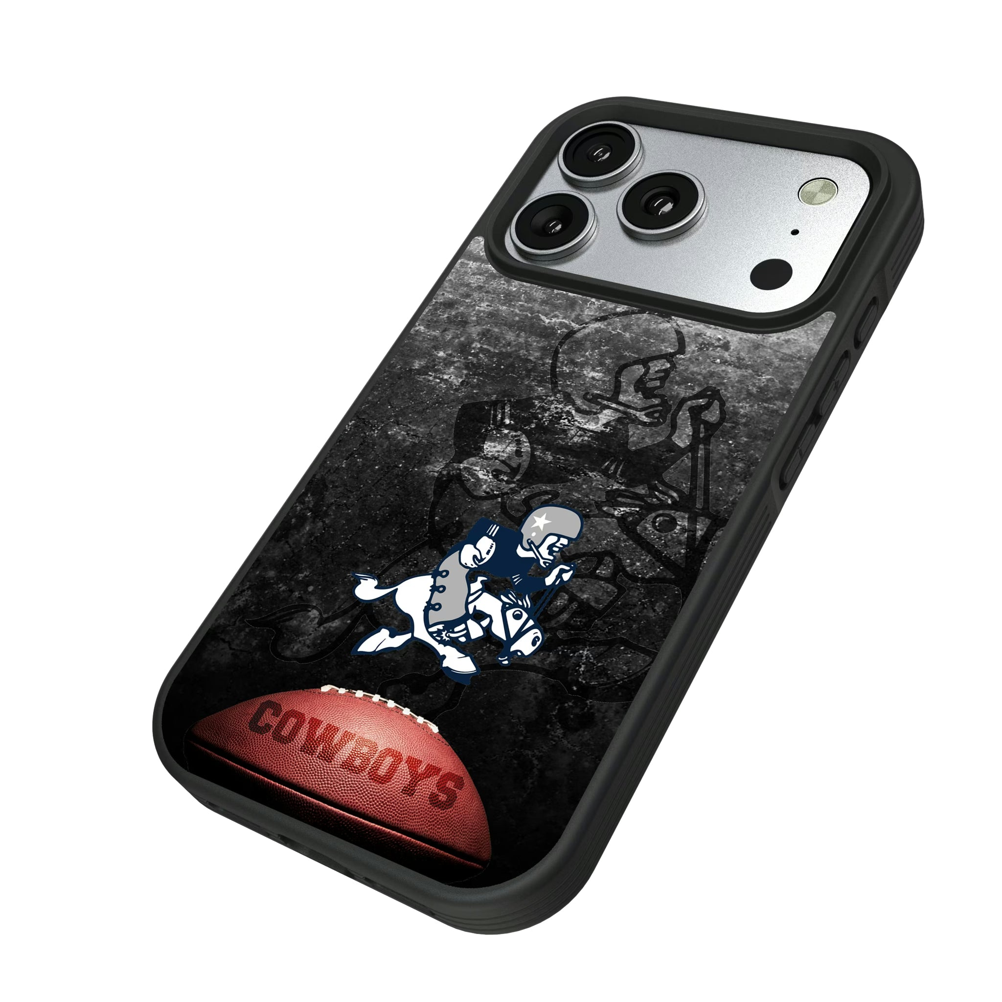 Dallas Cowboys 1966-1969 Historic Collection Legendary iPhone Bump Phone Case for Apple iPhone - Isometric View#Device_iPhone 17 Pro