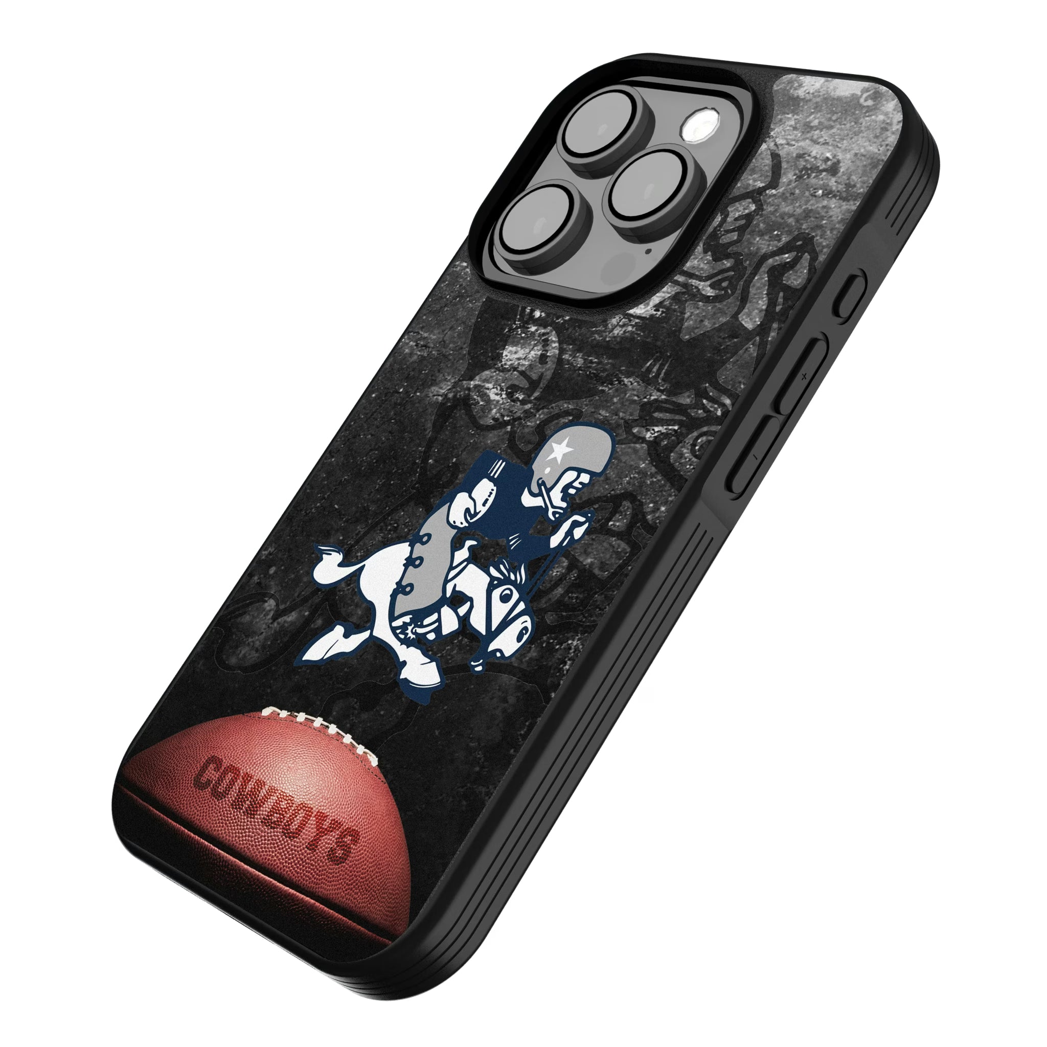 Dallas Cowboys 1966-1969 Historic Collection Legendary iPhone Bump Phone Case for Apple iPhone - Isometric View