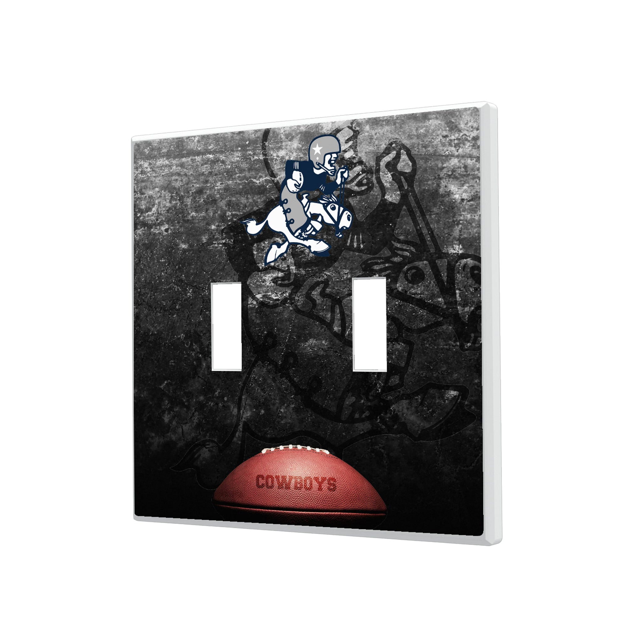 Dallas Cowboys 1966-1969 Historic Collection Legendary Hidden-Screw Light Switch Plate#Style_Double Toggle
