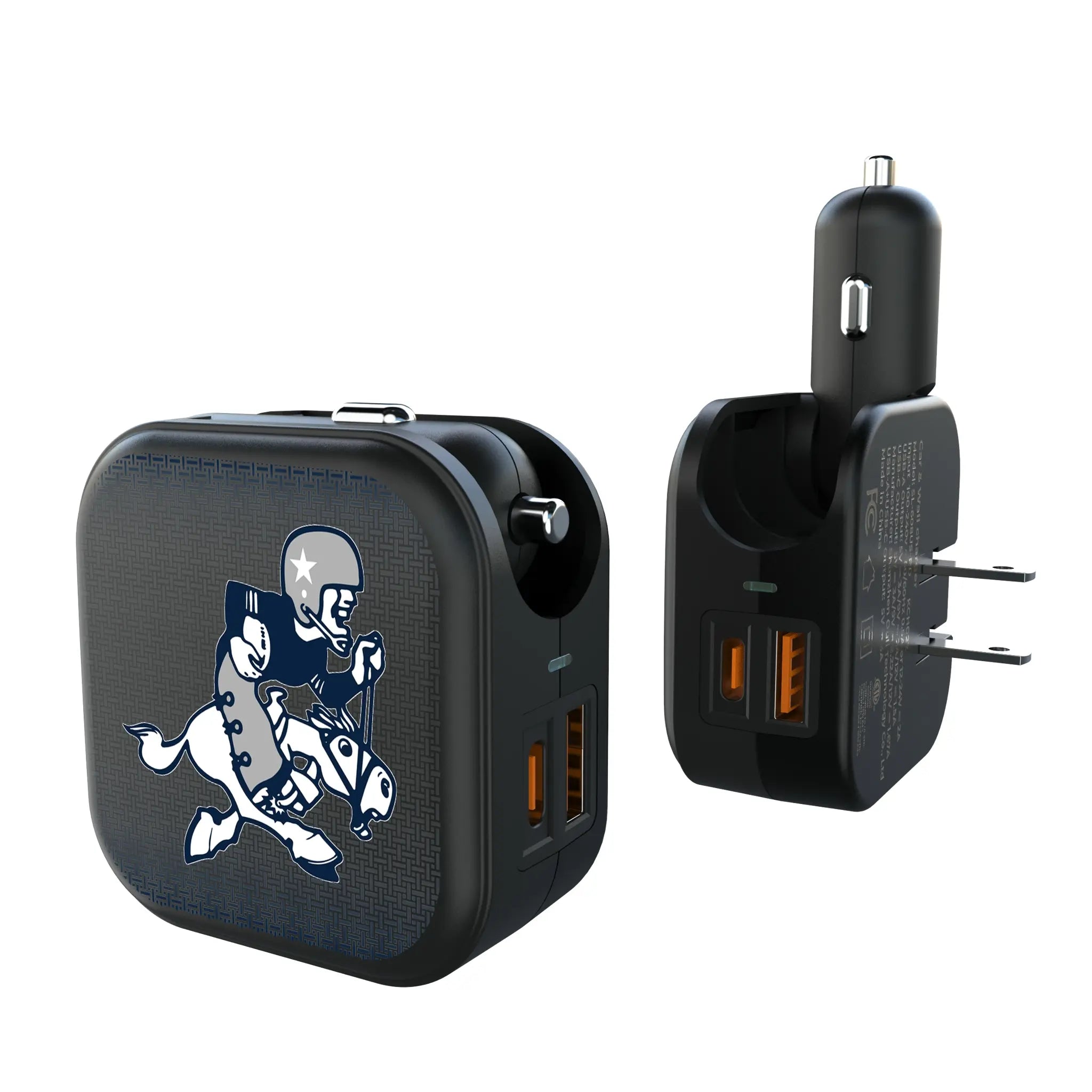 Dallas Cowboys 1966-1969 Historic Collection Linen 2 in 1 USB A/C Charger