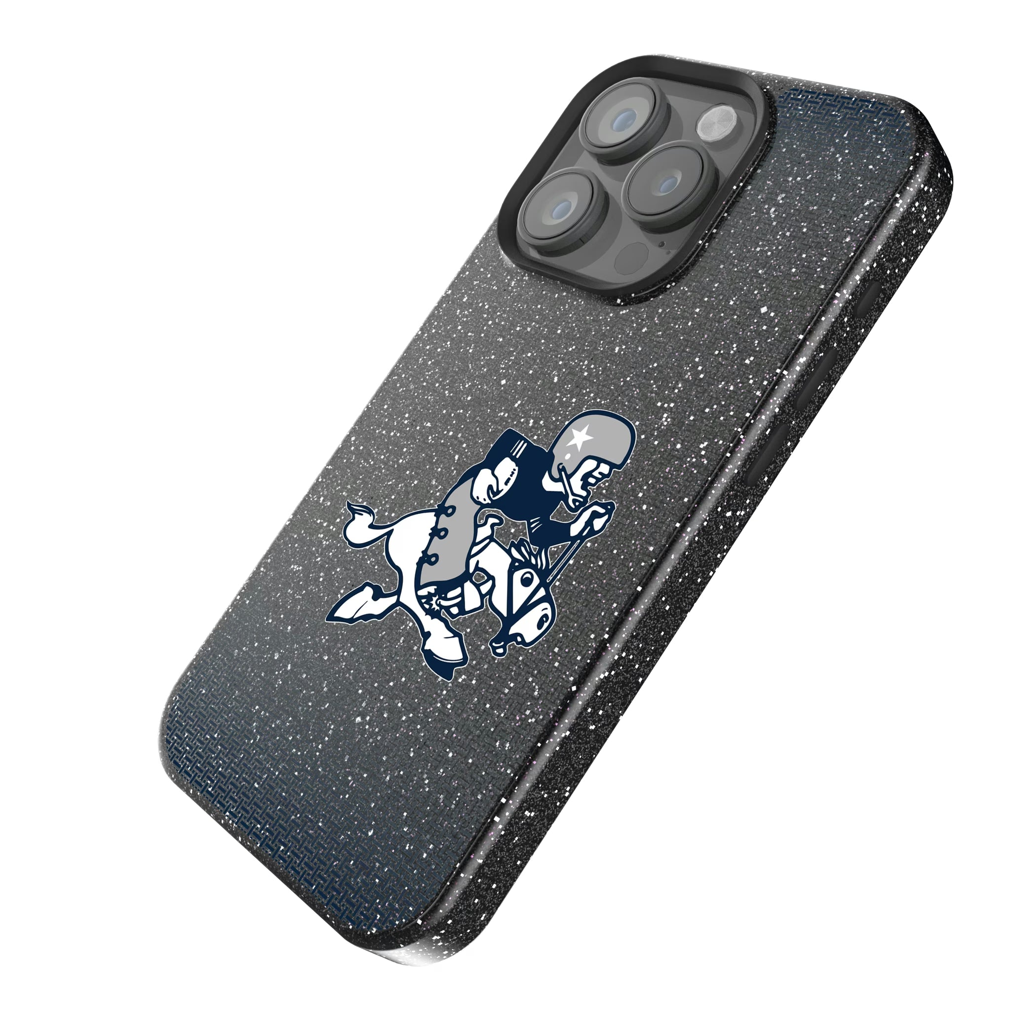 Dallas Cowboys 1966-1969 Historic Collection Linen iPhone Bling Phone Case for Apple iPhone - Isometric View