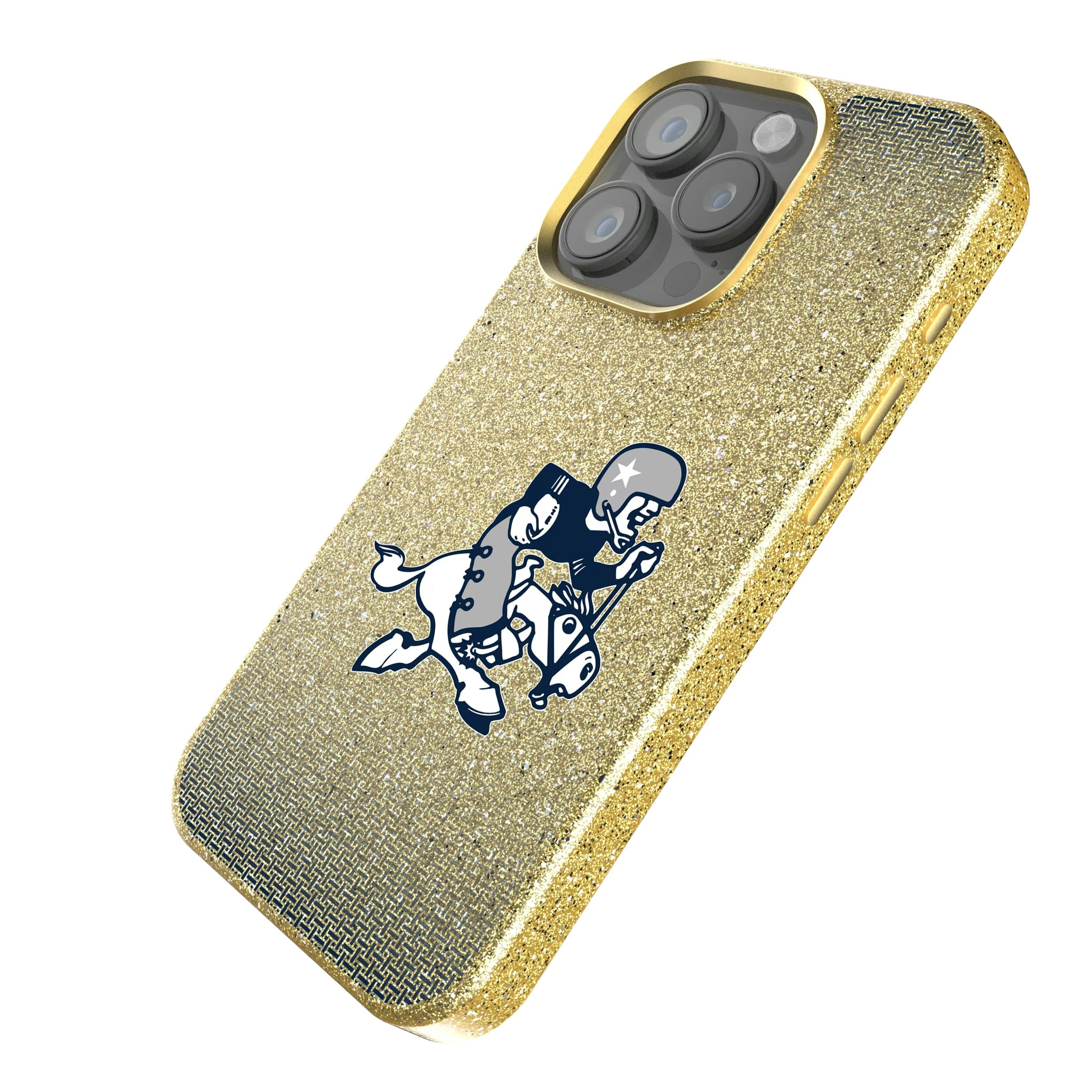 Dallas Cowboys 1966-1969 Historic Collection Linen iPhone Bling Phone Case for Apple iPhone - Isometric View
