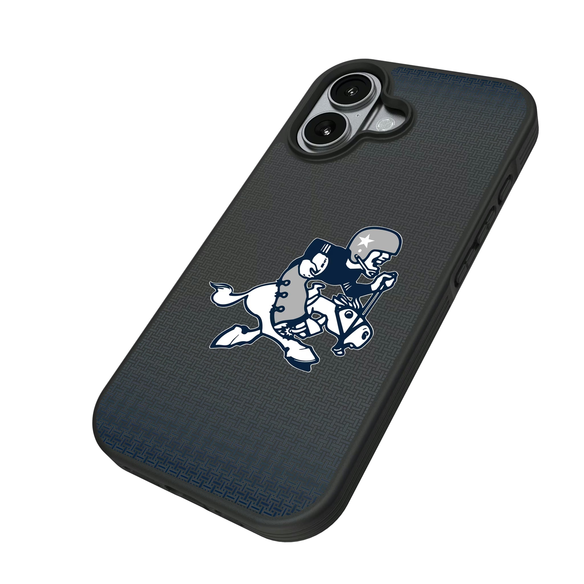 Dallas Cowboys 1966-1969 Historic Collection Linen iPhone Bump Phone Case for Apple iPhone - Isometric View#Device_iPhone 17
