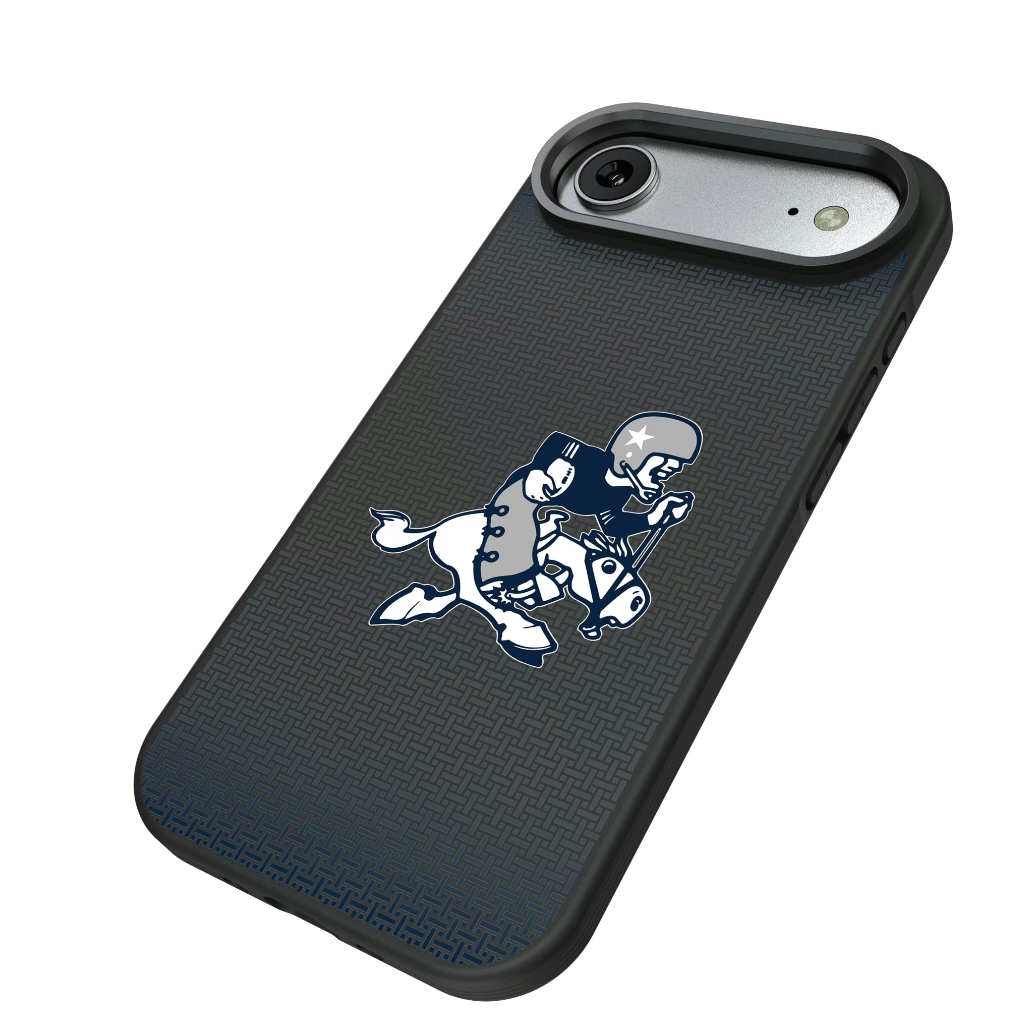 Dallas Cowboys 1966-1969 Historic Collection Linen iPhone Bump Phone Case for Apple iPhone - Isometric View#Device_iPhone Air