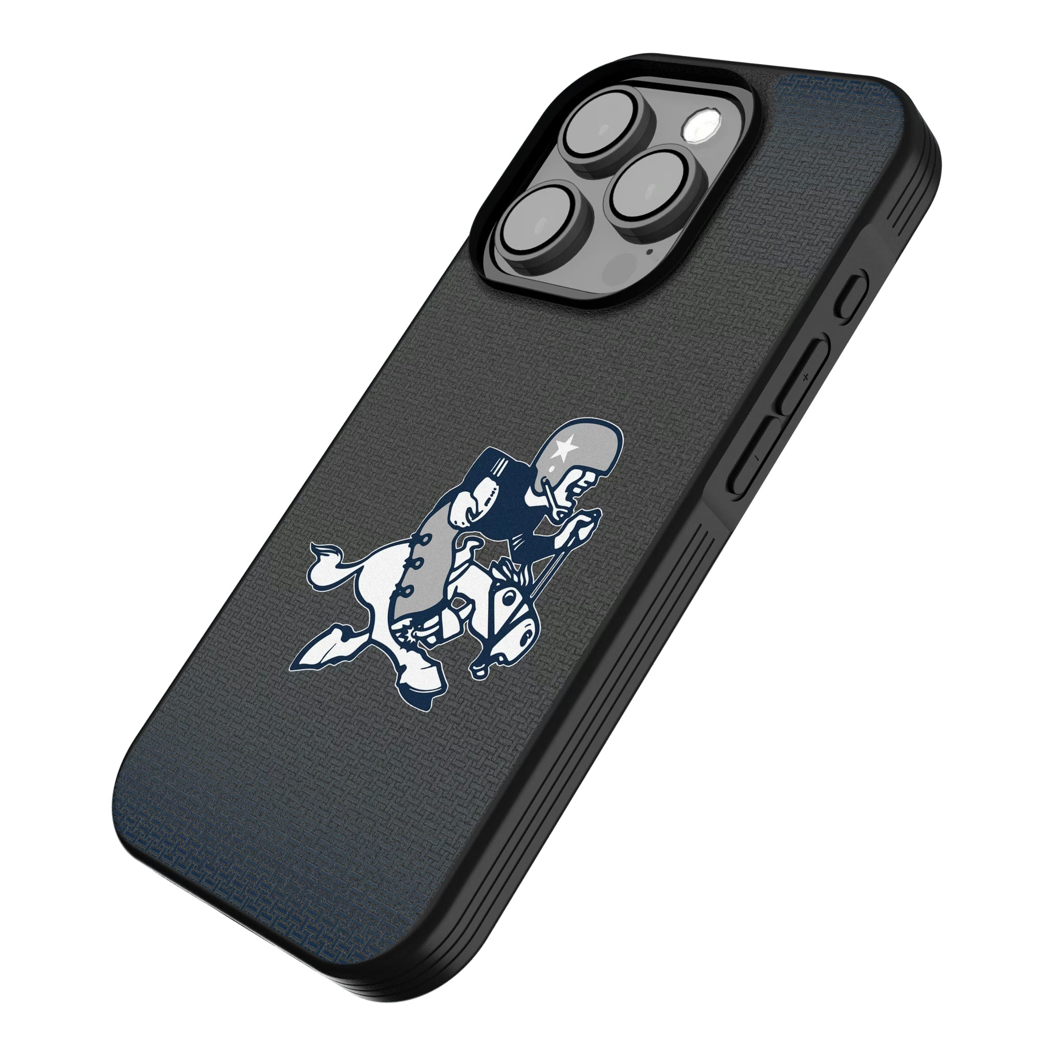 Dallas Cowboys 1966-1969 Historic Collection Linen iPhone Bump Phone Case for Apple iPhone - Isometric View