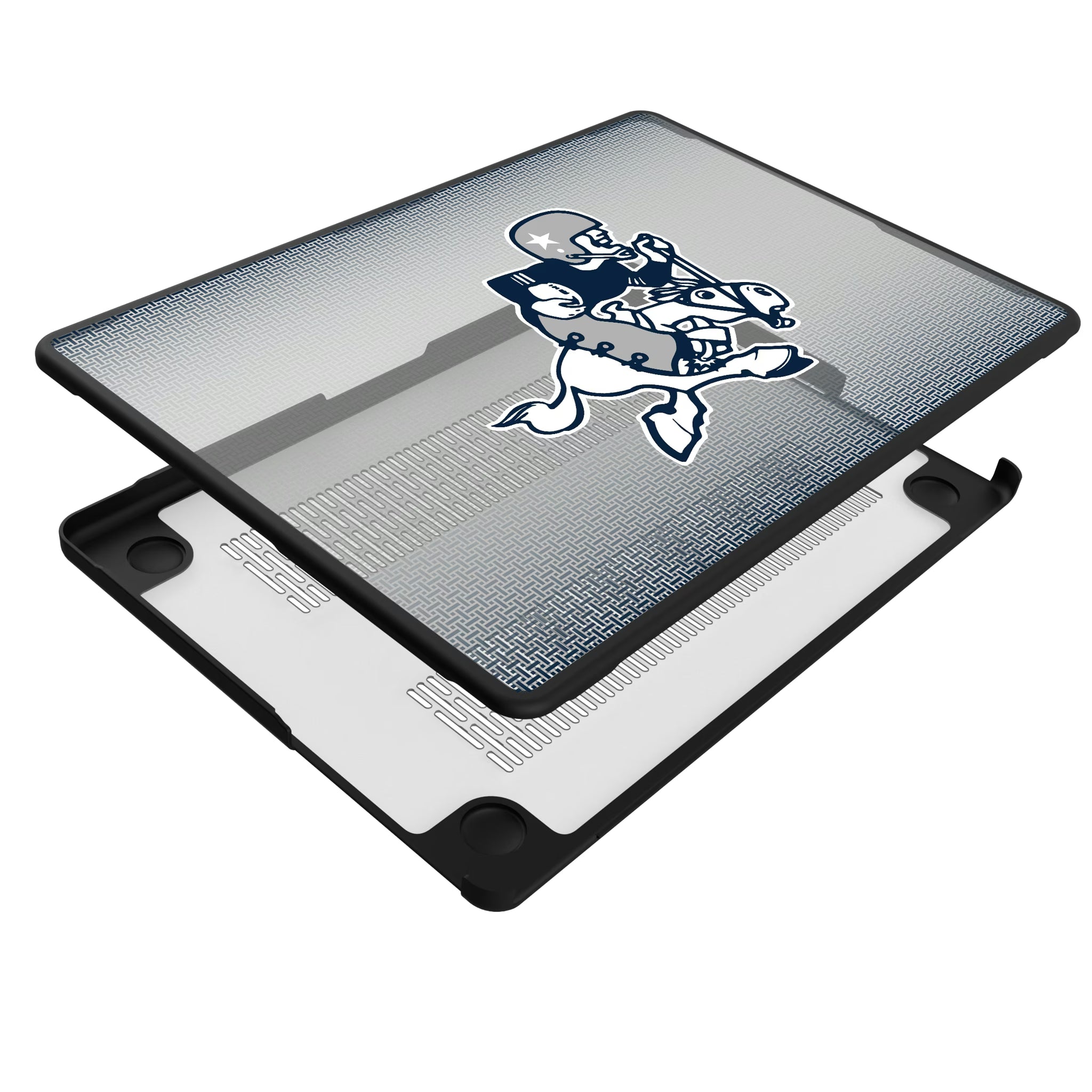 Dallas Cowboys 1966-1969 Historic Collection Linen MacBook Laptop Case for Apple MacBook - Isometric View#Device_MacBook Pro (14-inch, 2021) / MacBook Pro (14-inch, 2023) / MacBook Pro (14-inch, 2024)