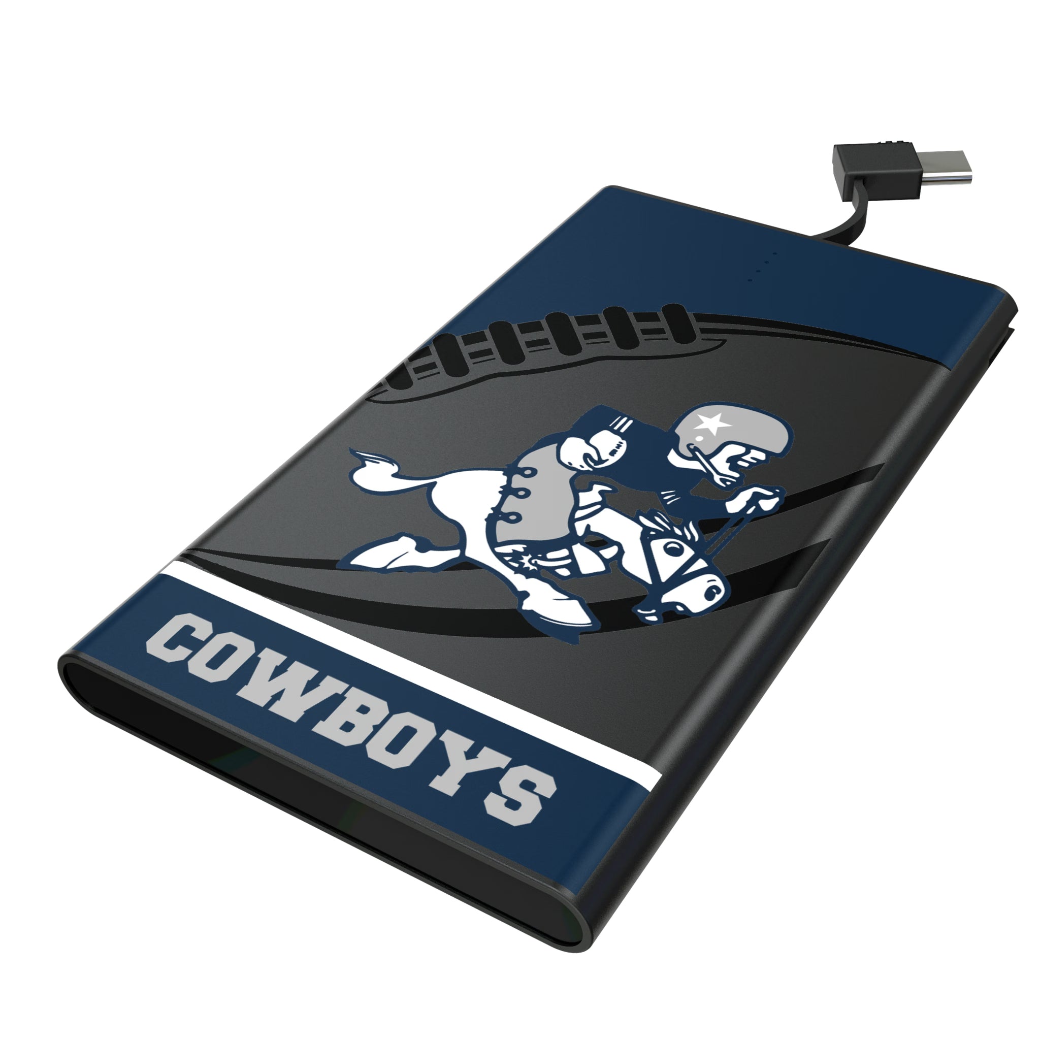 Dallas Cowboys 1966-1969 Historic Collection Passtime 5000mAh Flat Powerbank