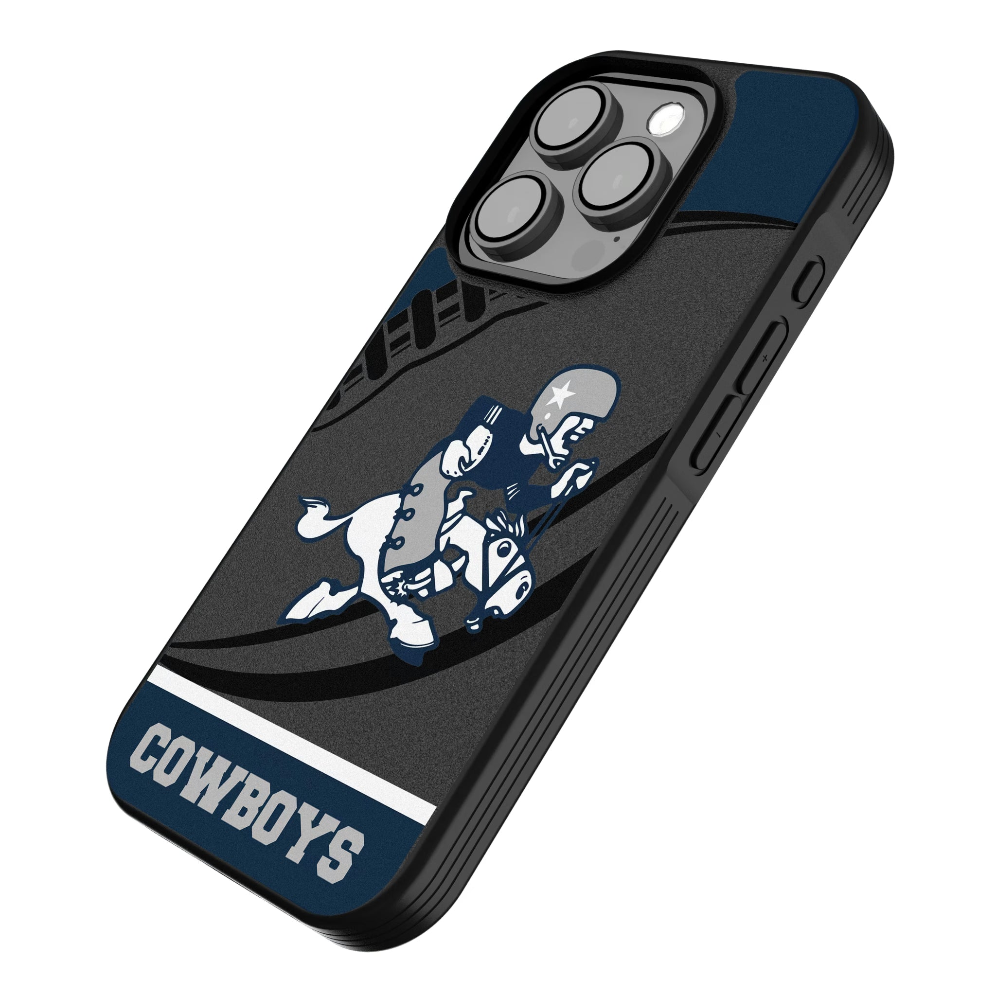 Dallas Cowboys 1966-1969 Historic Collection Passtime iPhone Bump Phone Case for Apple iPhone - Isometric View