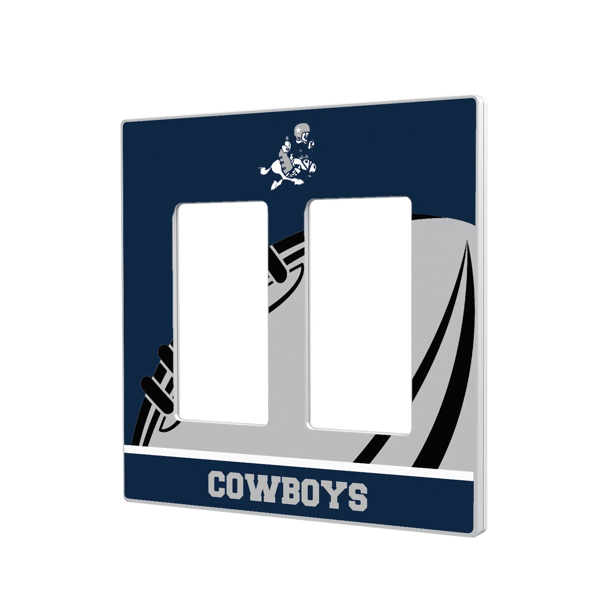 Dallas Cowboys 1966-1969 Historic Collection Passtime Hidden-Screw Light Switch Plate#Style_Double Rocker