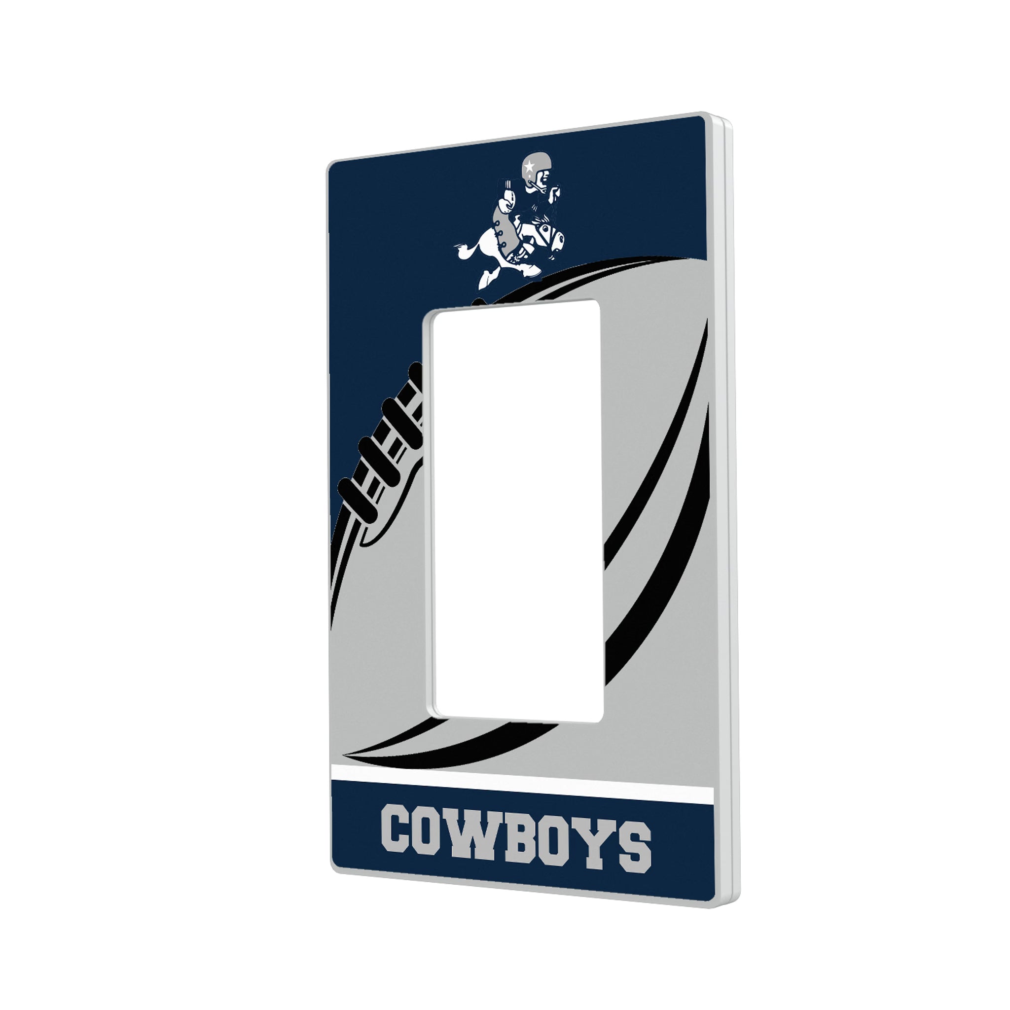 Dallas Cowboys 1966-1969 Historic Collection Passtime Hidden-Screw Light Switch Plate#Style_Single Rocker