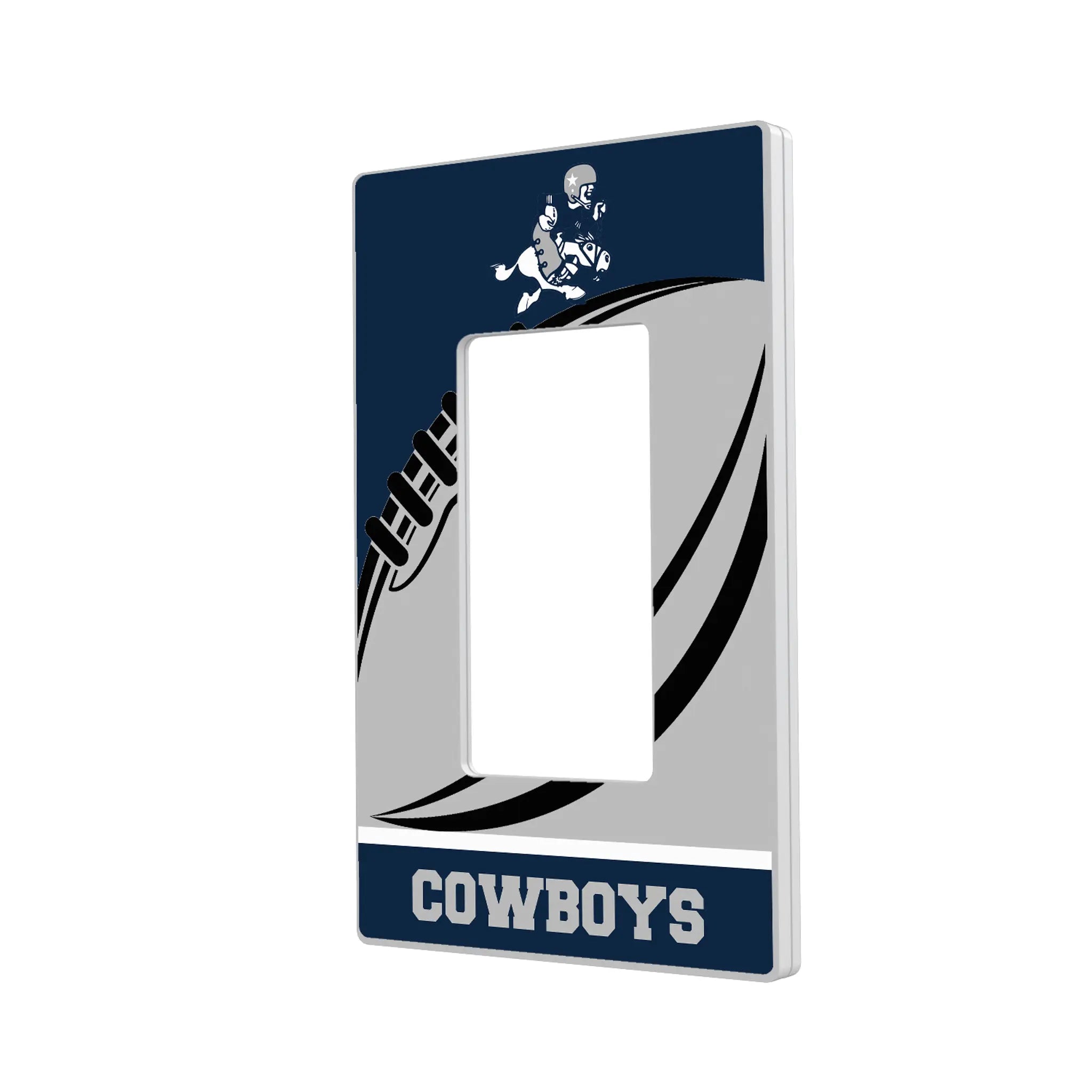Dallas Cowboys 1966-1969 Historic Collection Passtime Hidden-Screw Light Switch Plate#Style_Single Rocker