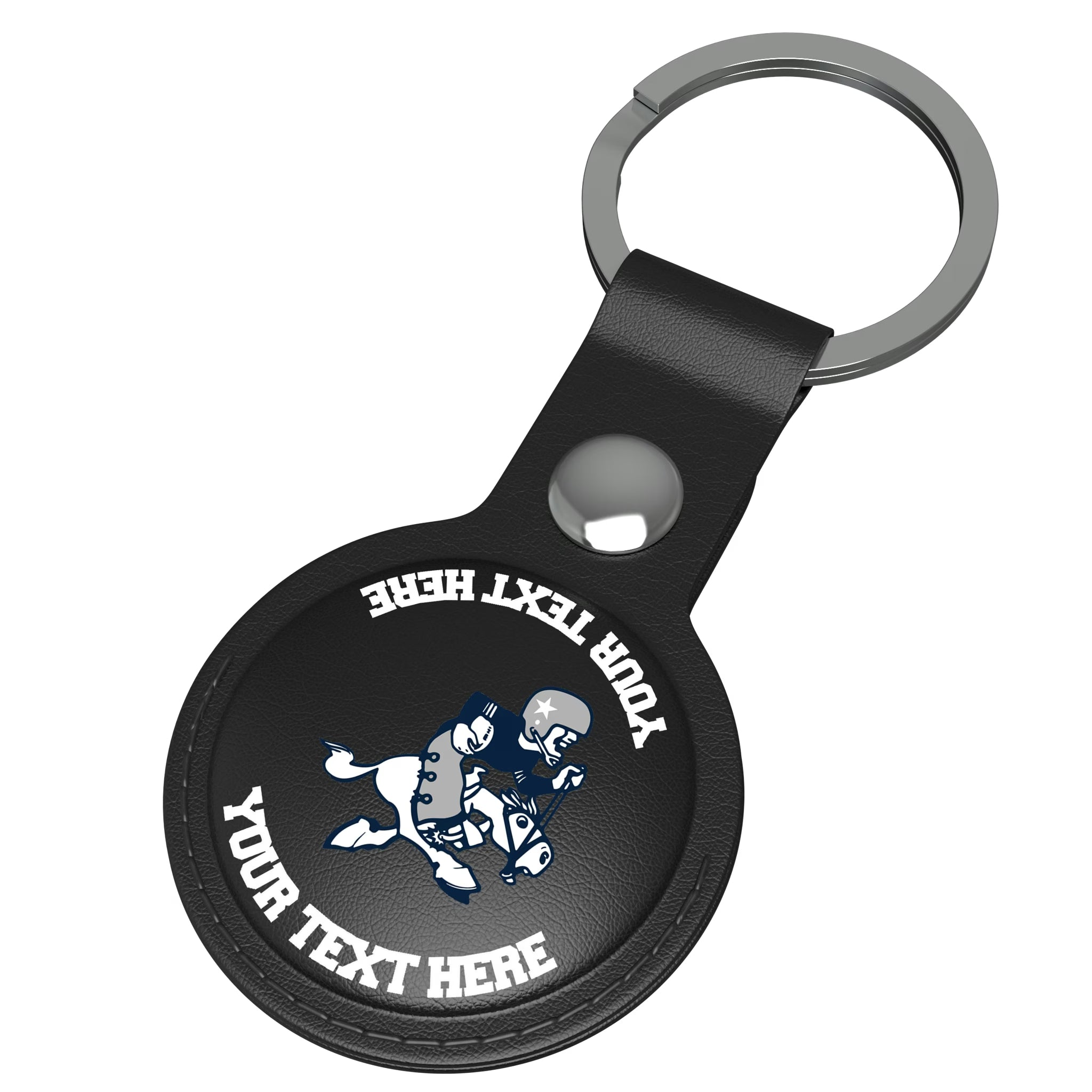 Dallas Cowboys 1966-1969 Historic Collection Personalized Insignia AirTag Black Airtag Holder - Isometric View