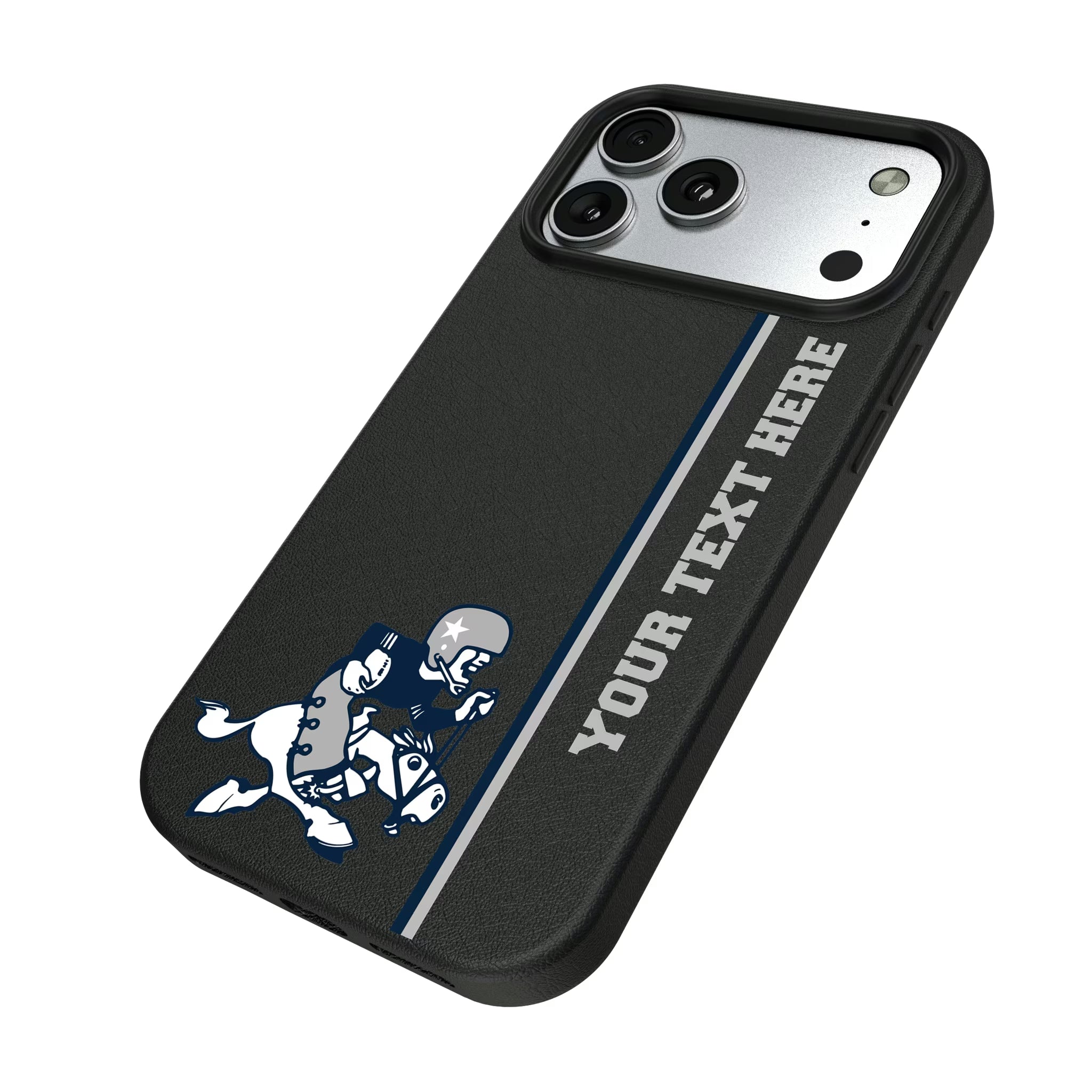 Dallas Cowboys 1966-1969 Historic Collection Personalized Sidebard iPhone MagSafe Compatible Phone Case for Apple iPhone - Isometric View#Device_iPhone 17 Pro Max