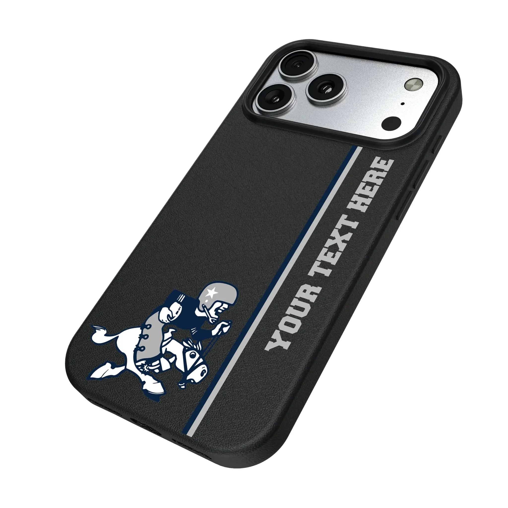 Dallas Cowboys 1966-1969 Historic Collection Personalized Sidebard iPhone MagSafe Compatible Phone Case for Apple iPhone - Isometric View#Device_iPhone 17 Pro Max