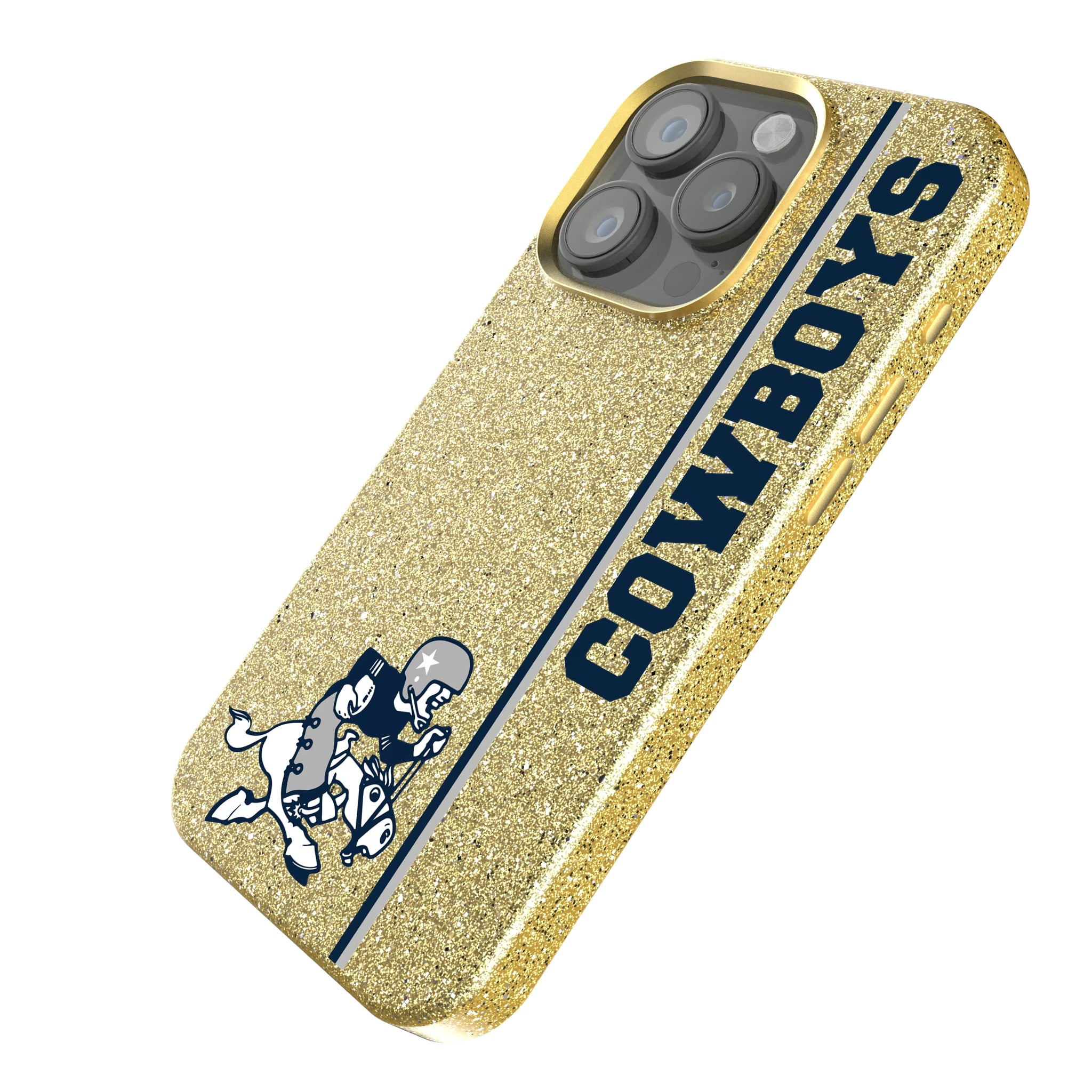 Dallas Cowboys 1966-1969 Historic Collection Sidebar iPhone Bling Phone Case for Apple iPhone - Isometric View